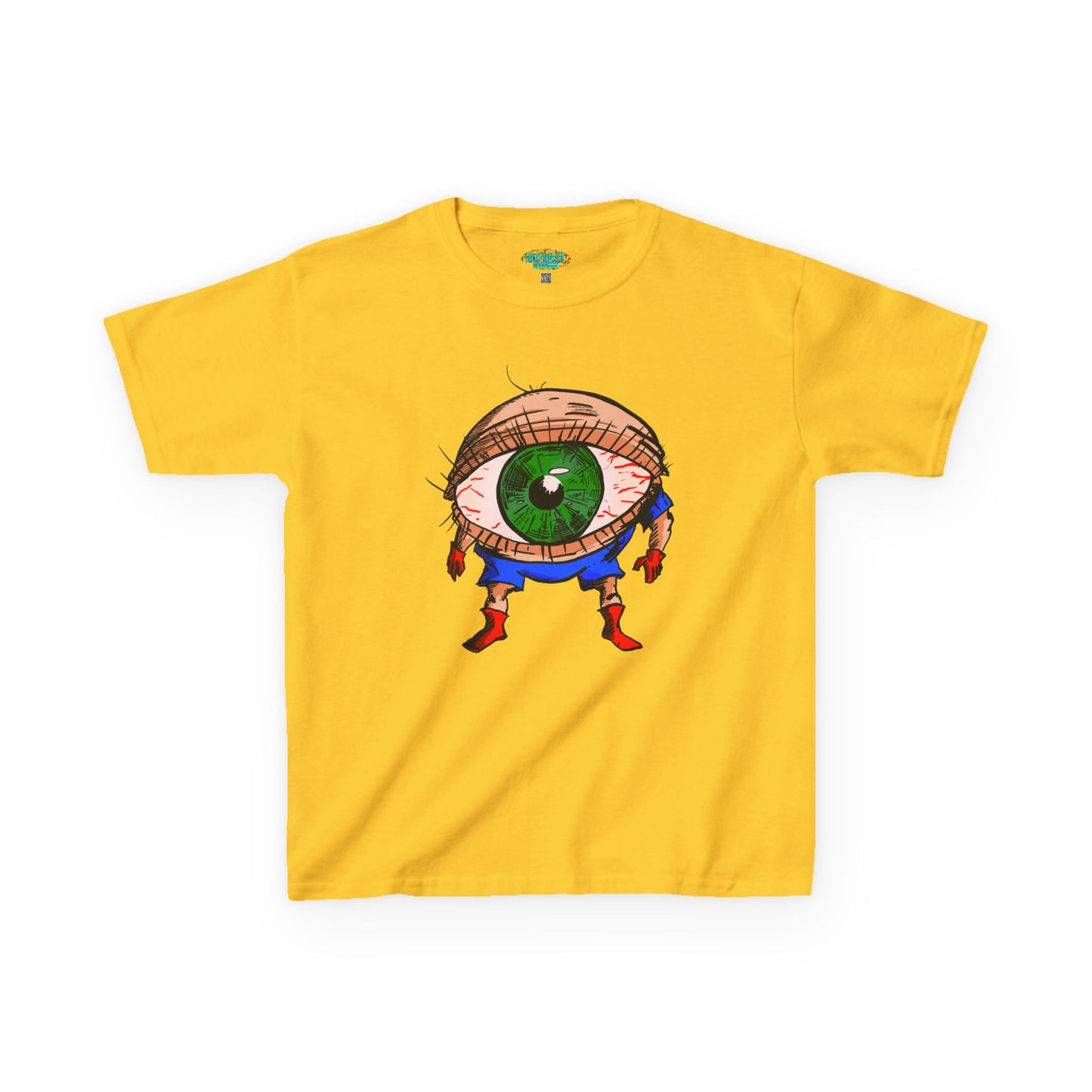 Terrif-EYE-ing Whimsical Kids Heavy Cotton Tee with Eye Design