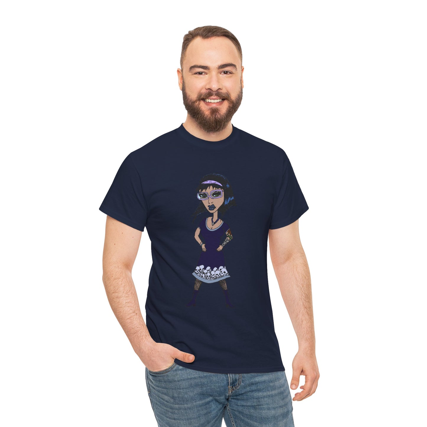 Gothic Doll T-Shirt — Retro Vampire Girl Graphic Tee