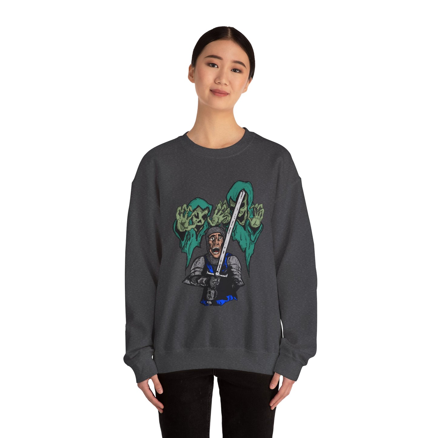 Knight Fright Inspired Unisex Crewneck Sweatshirt with Graphic Print