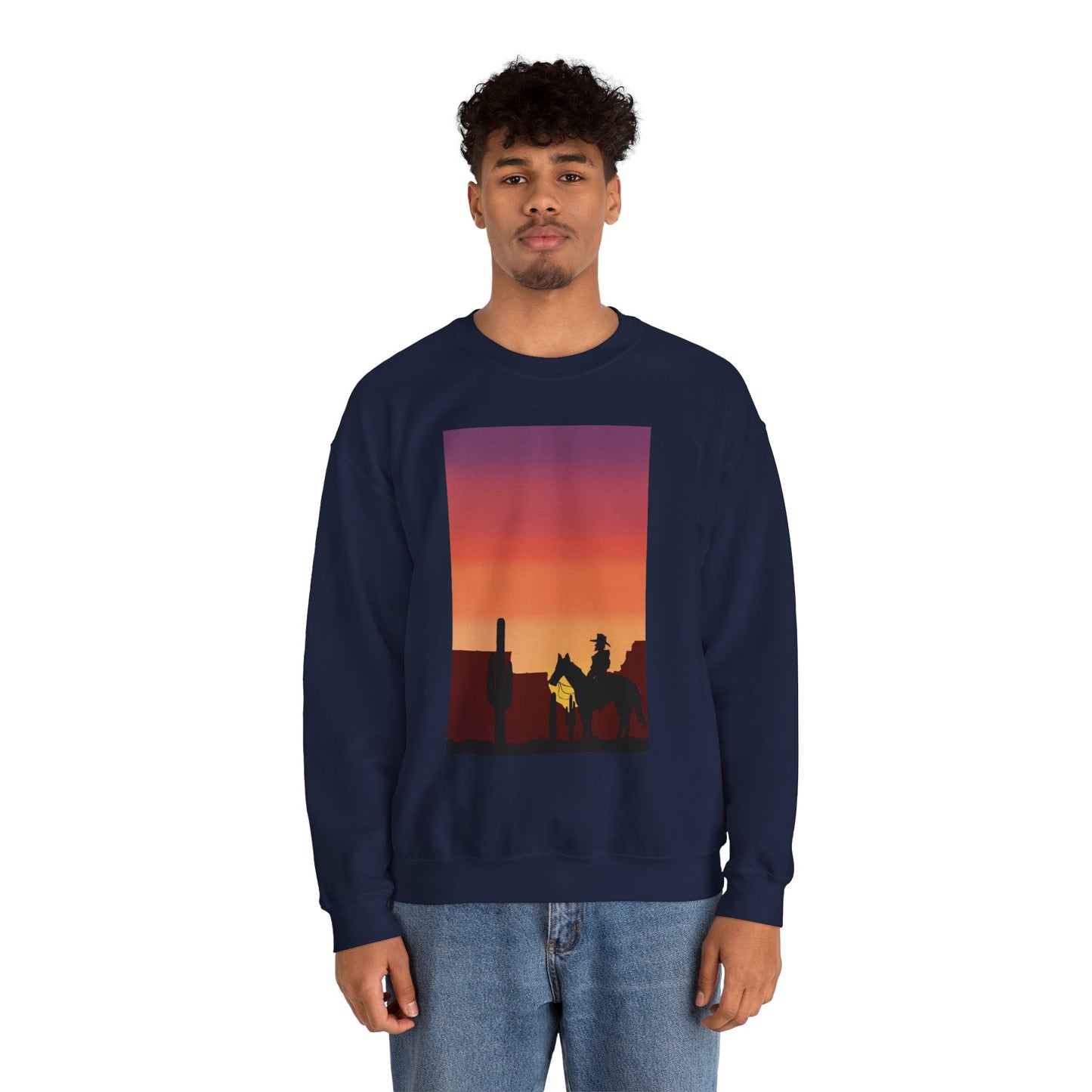 Desert Sunset Silhouette Unisex Crewneck Sweatshirt
