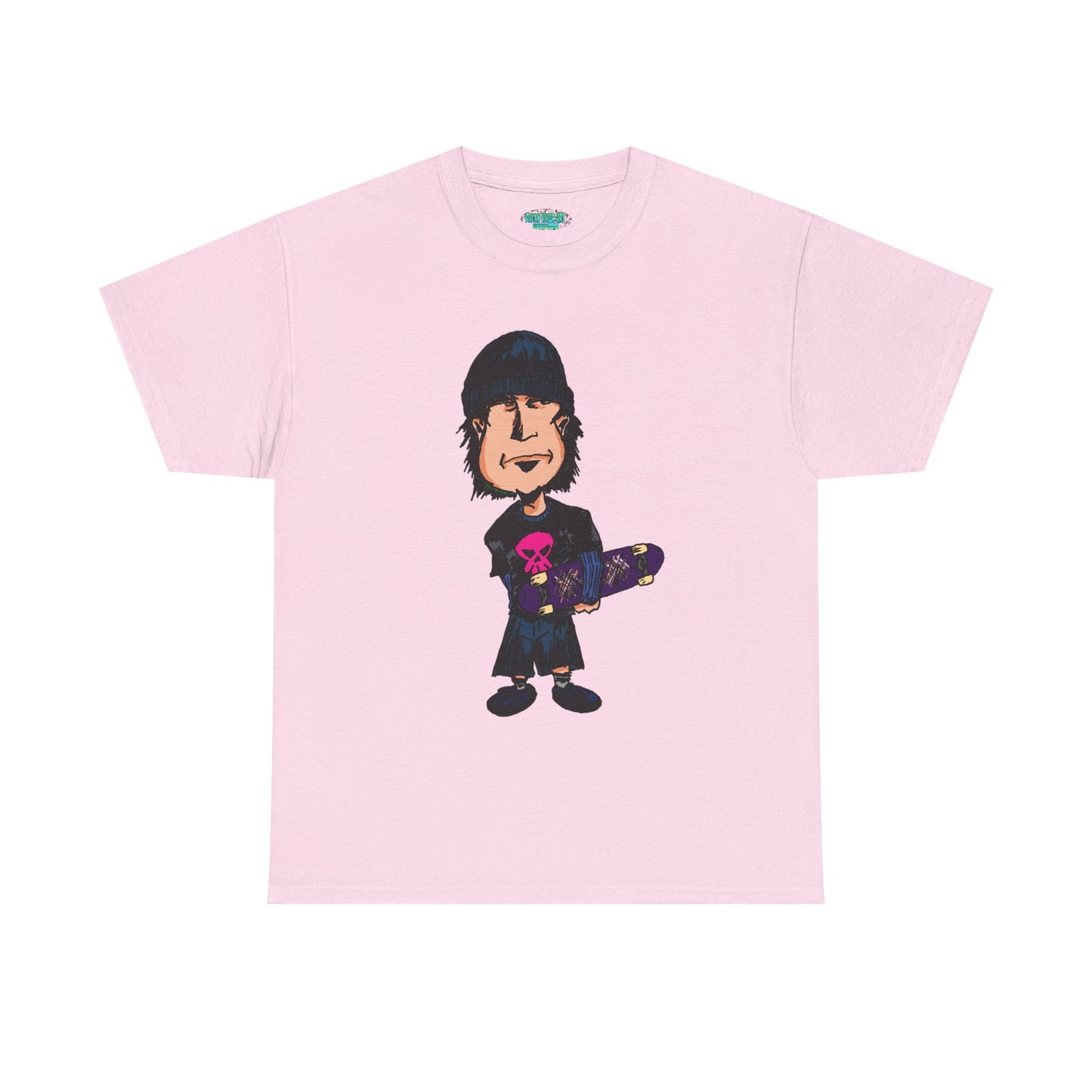 Rude Skater Dude - Skate Punk - Skater Kid Cartoon T‑Shirt — Cute Skateboarder Graphic Tee