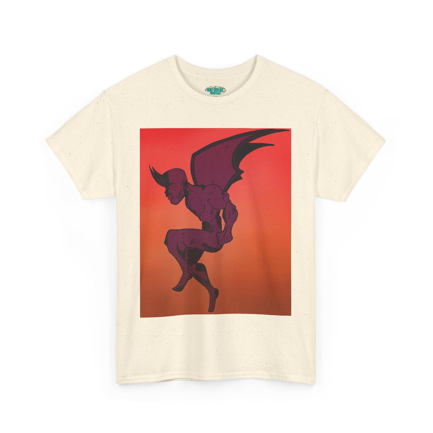 Unisex Heavy Cotton Tee - Vibrant Demon Art Design