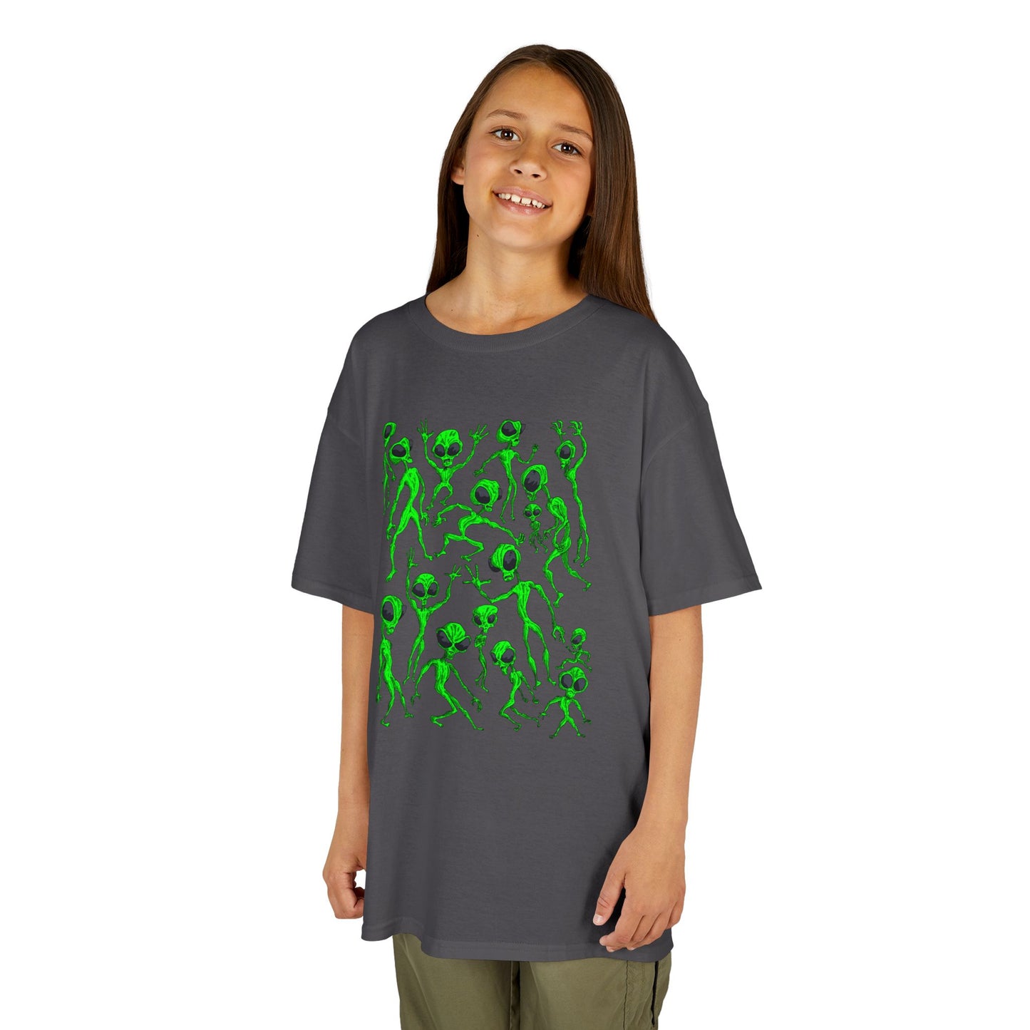 Kids Alien Dance Party T‑Shirt — Fun Green Alien Graphic Tee for Children