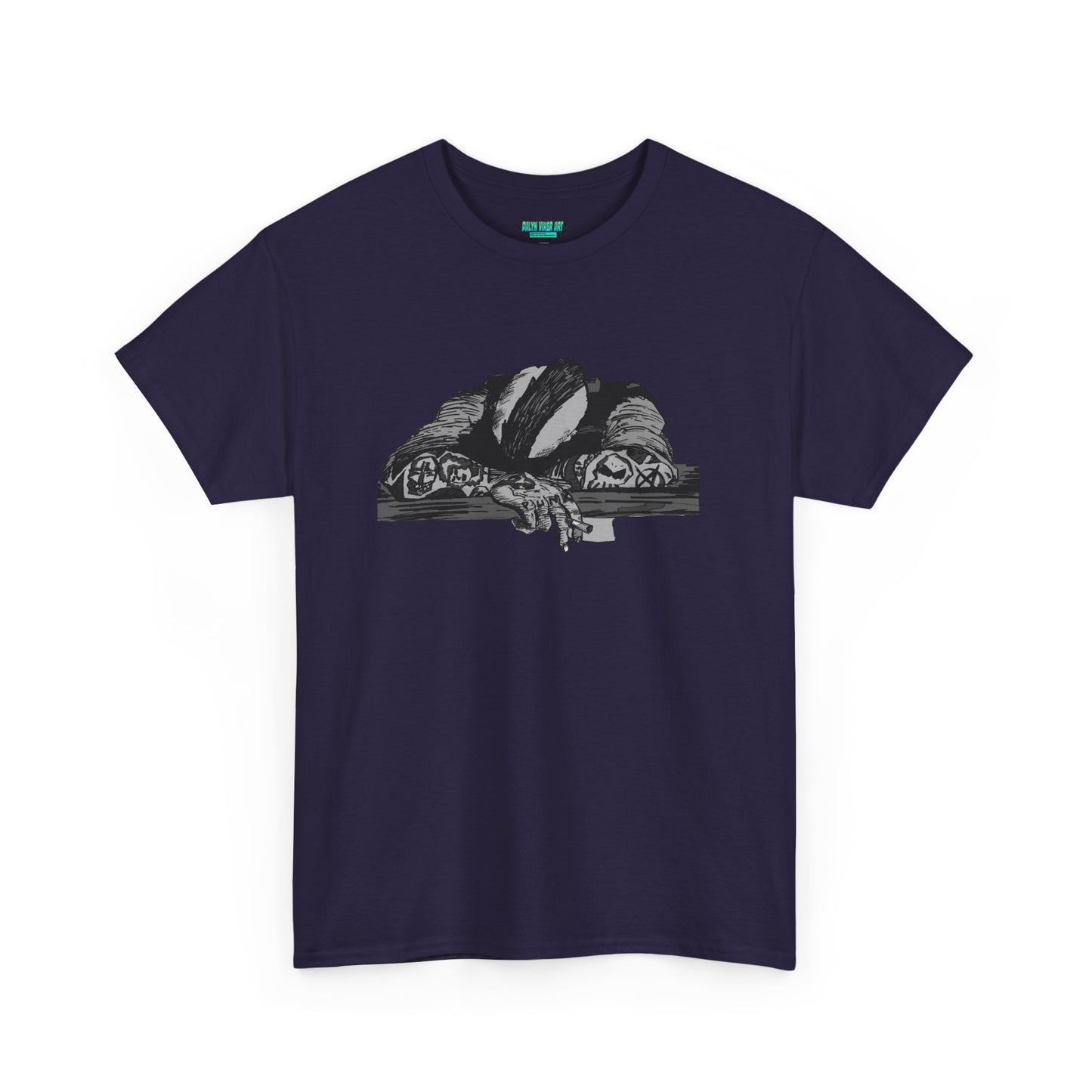 Punk and Done(grayscale) - Graphic Unisex Heavy Cotton Tee - Independent Illustration for Everyday Wear