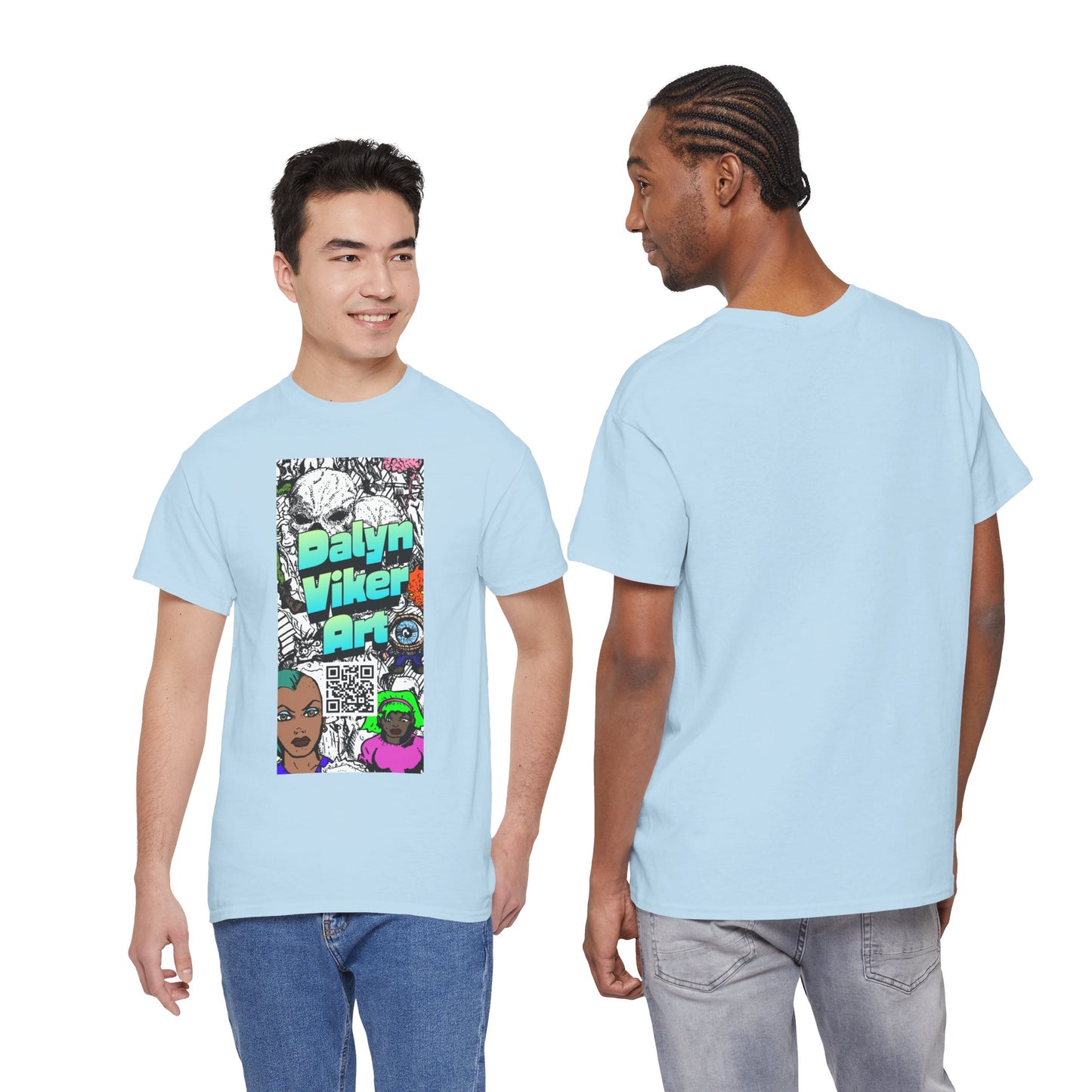 Graphic Art T-Shirt — "Dalyn Viker Art" Vertical Collage Tee