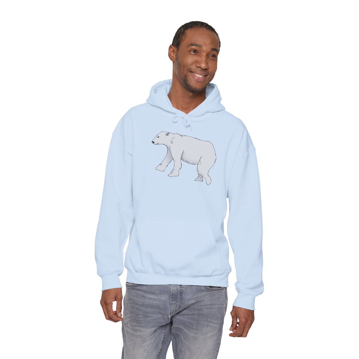 Cozy Polar Bear Hoodie - Warm Winter Fashion, Unisex Sweatshirt, Gift for Animal Lovers, Perfect for Cold Days, Cute Outdoor Wear