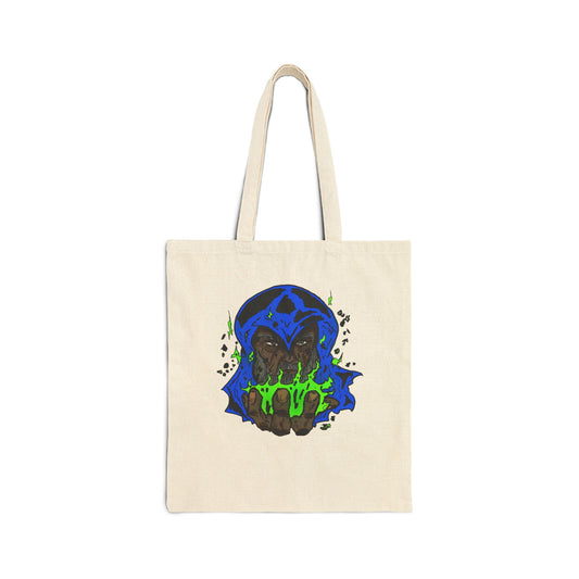 Cosmic Wizard Tote Bag - Magical Fire Sorcery Astrosorcery Dalyn Viker Art