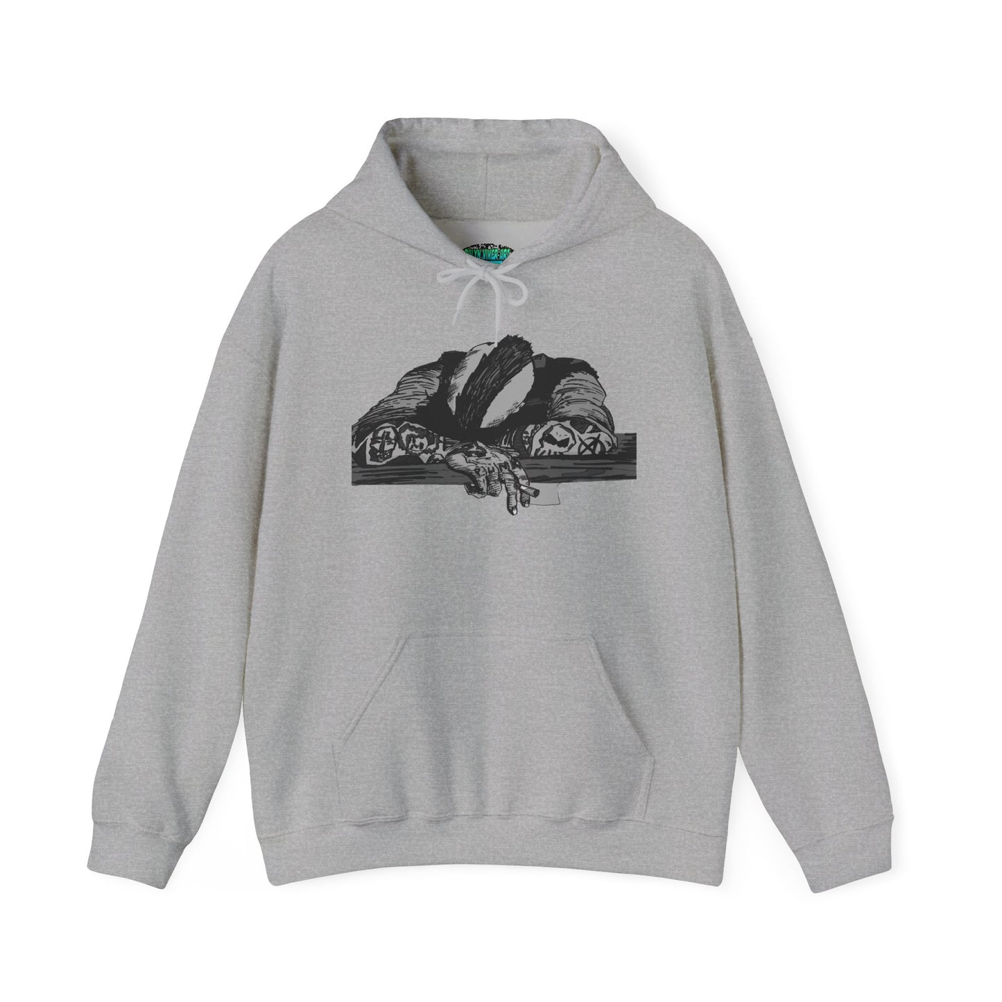 Punk and Done Unisex Hoodie with Artistic Design, Cozy Streetwear, Graphic Sweatshirt for Casual Vibes, Perfect Gift for Any Occasion