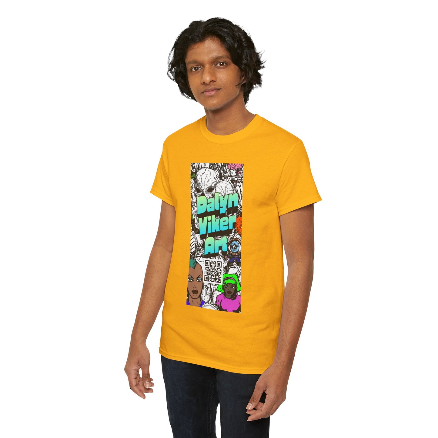 Graphic Art T-Shirt — "Dalyn Viker Art" Vertical Collage Tee