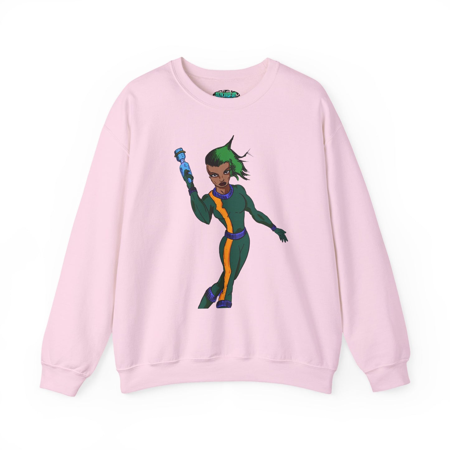 Heroic Vibes Crewneck Sweatshirt with Bold Design