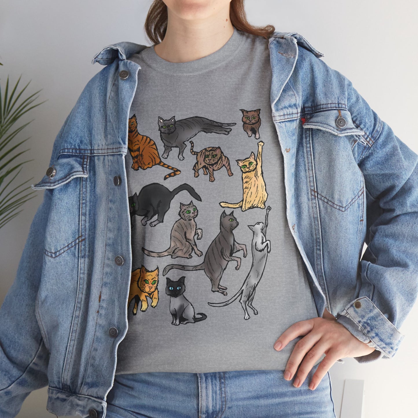 Cats Collage T-Shirt — Cute Cat Illustration Tee for Cat Lovers