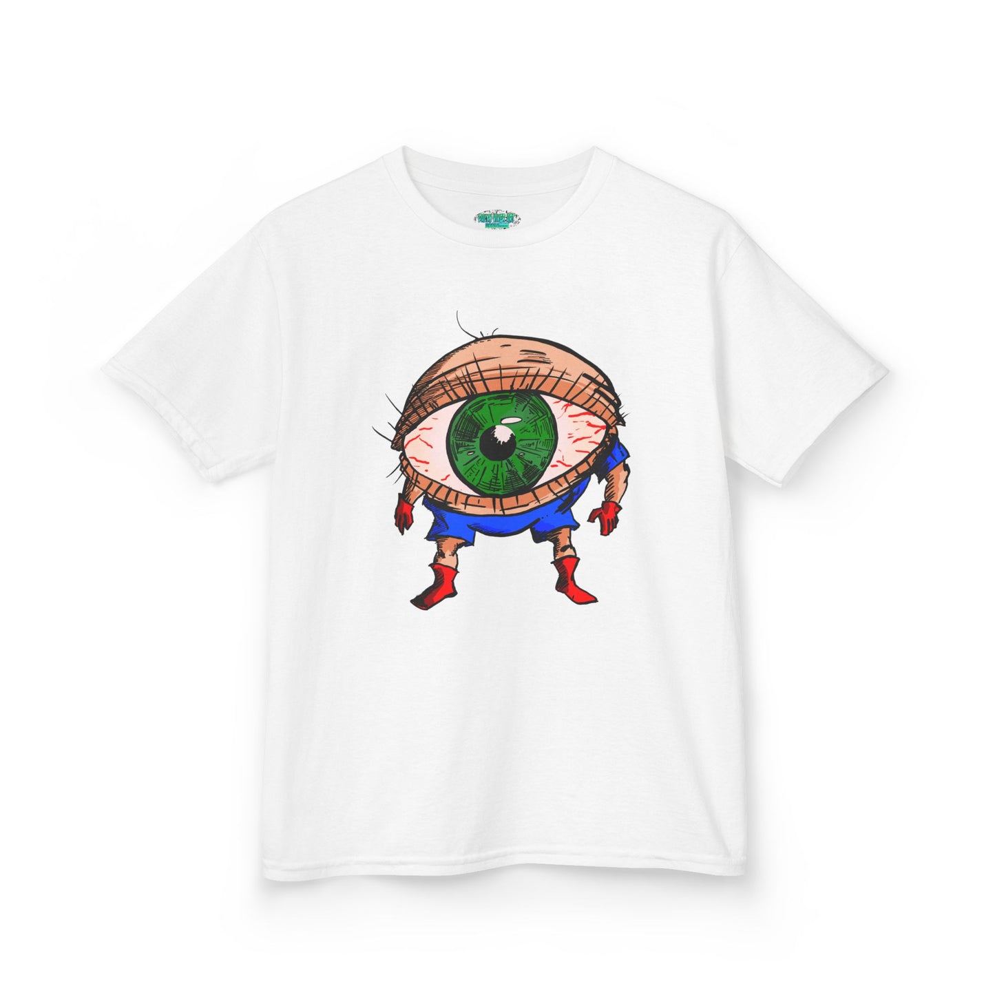 Terrif-EYE-ing Whimsical Kids Heavy Cotton Tee with Eye Design