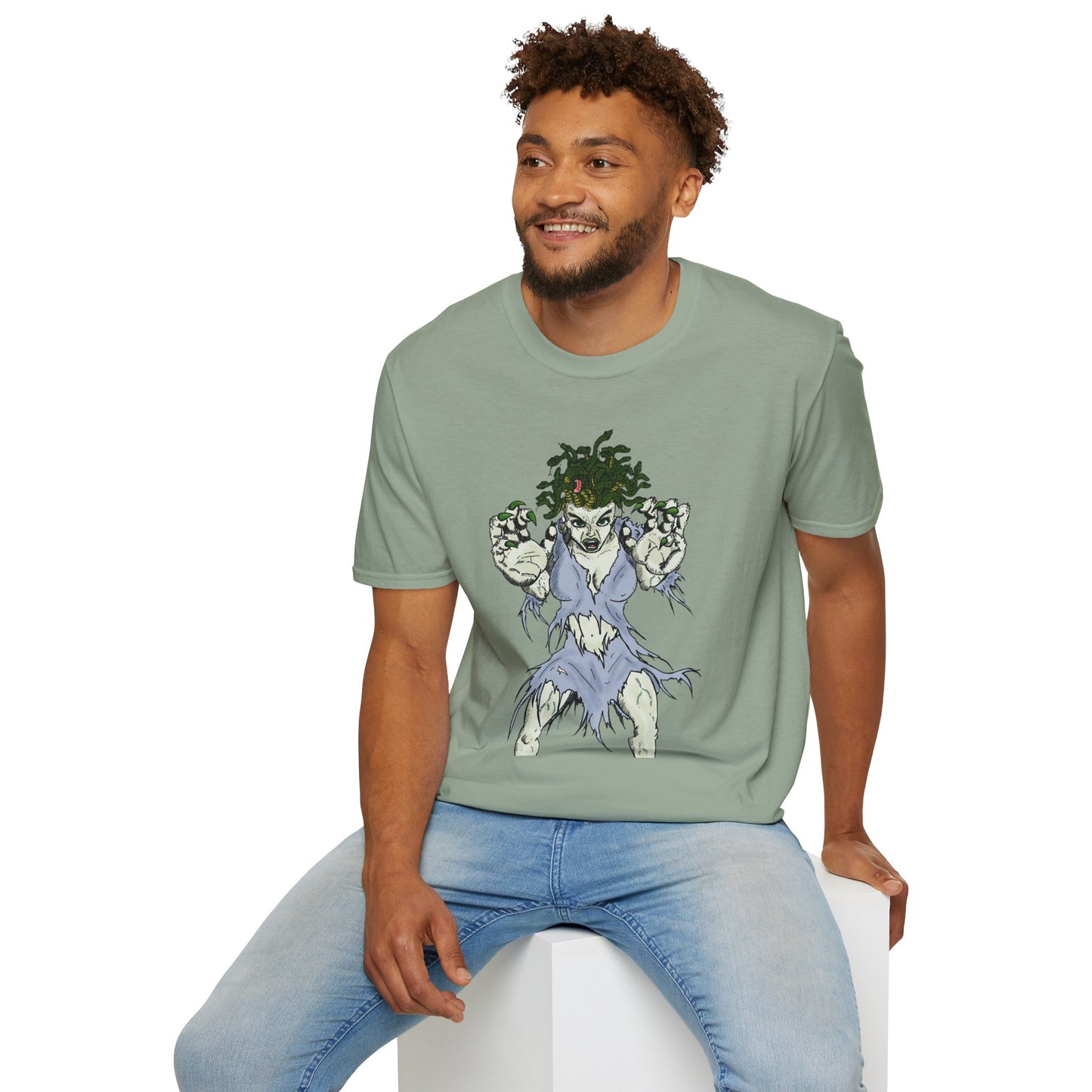 Medusa Assailing Unisex T-Shirt - Mythological Monster Dalyn Viker Art