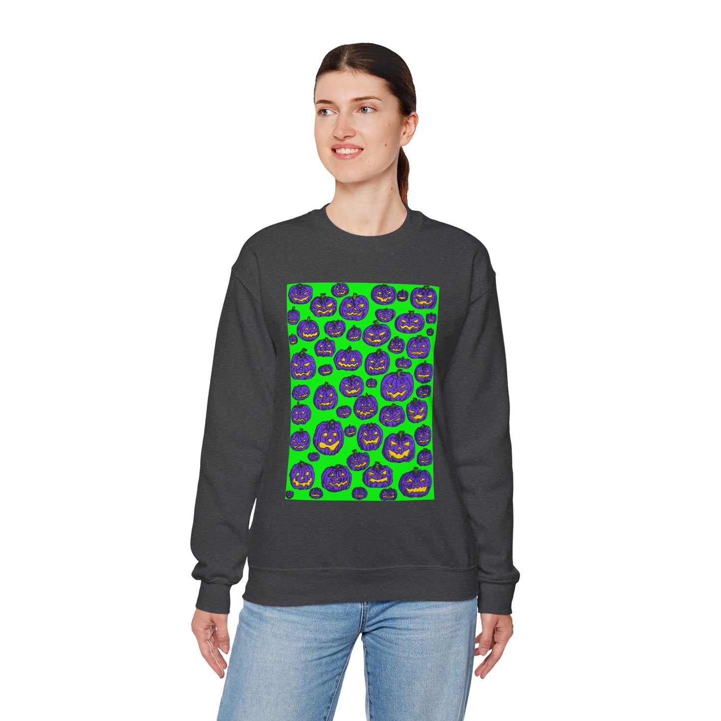 Halloween Pumpkin Crewneck Sweatshirt