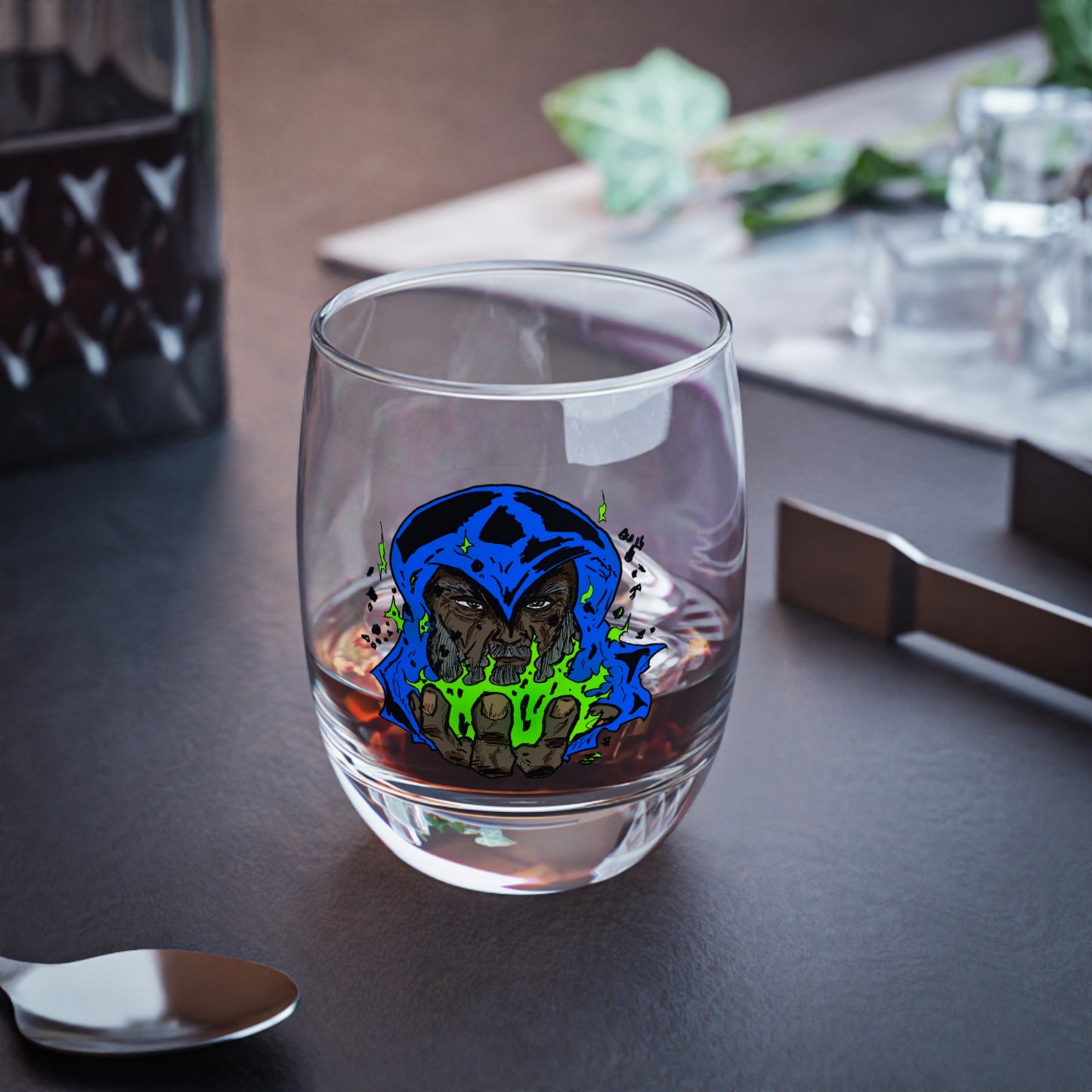 Whiskey Glass - Cosmic Wizard Sorcery Fire Colorful Mystical Space Mystic Dalyn Viker Art