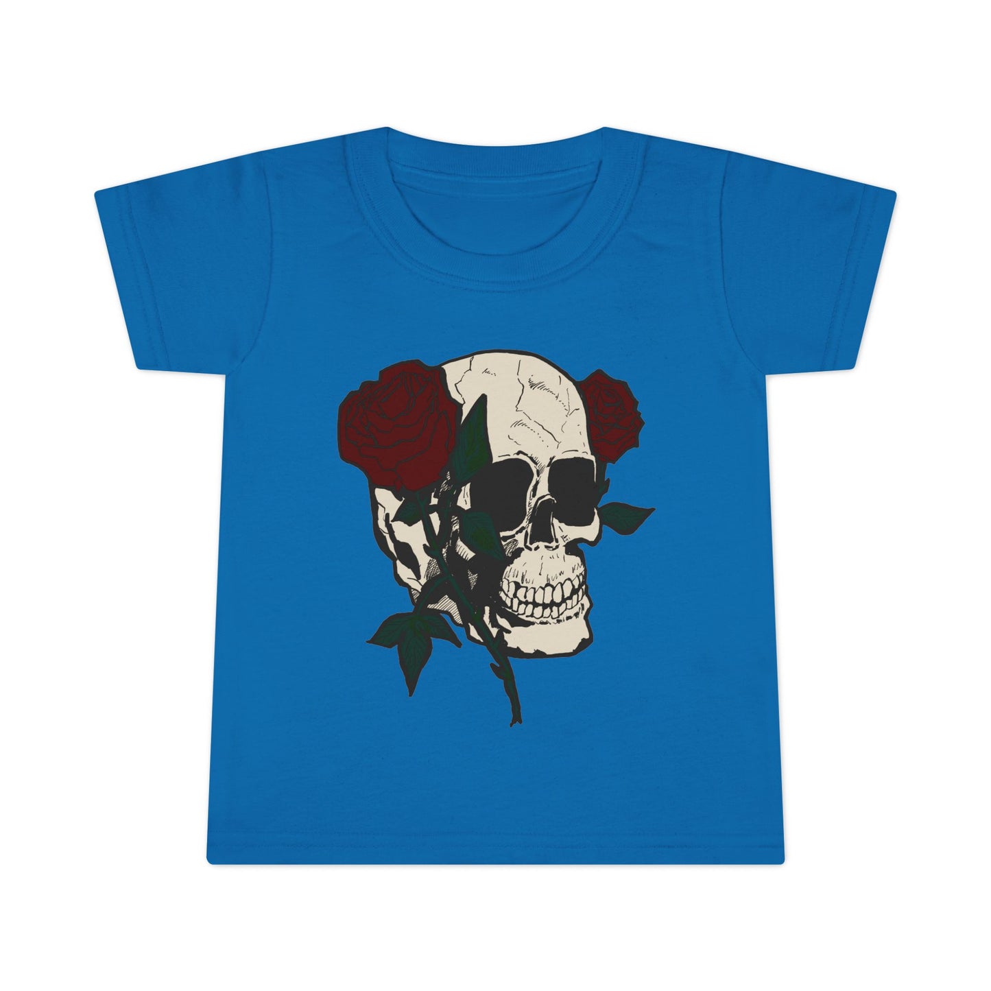 Skull & Roses Toddler T-Shirt - Cute Gothic Style Clothing for Kids