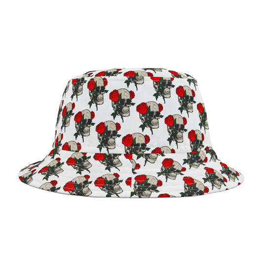 Skull & Roses Bucket Hat – Edgy Fashion for Summer Adventures