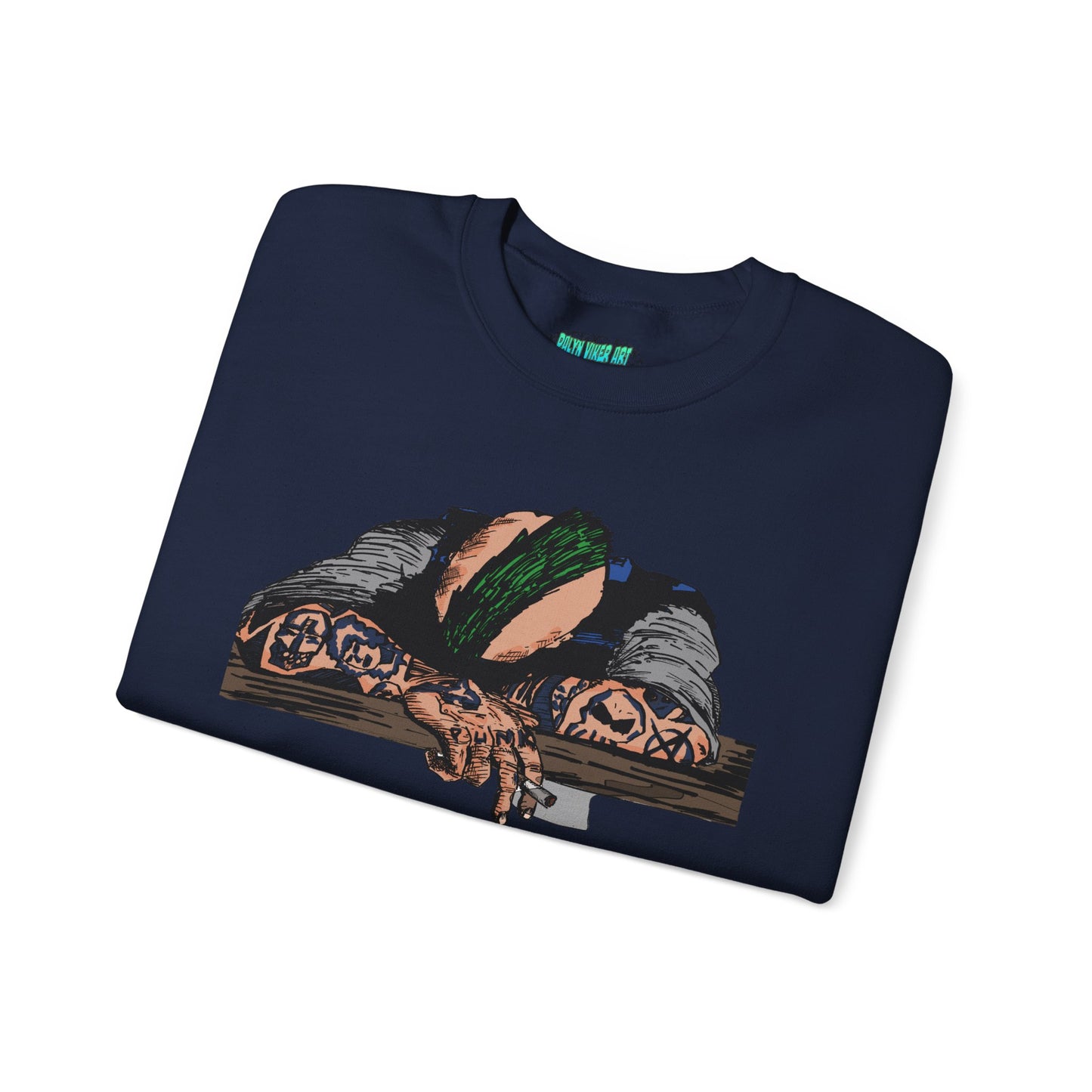 Punk and Done Artistic Unisex Crewneck Sweatshirt - Cozy Vibes