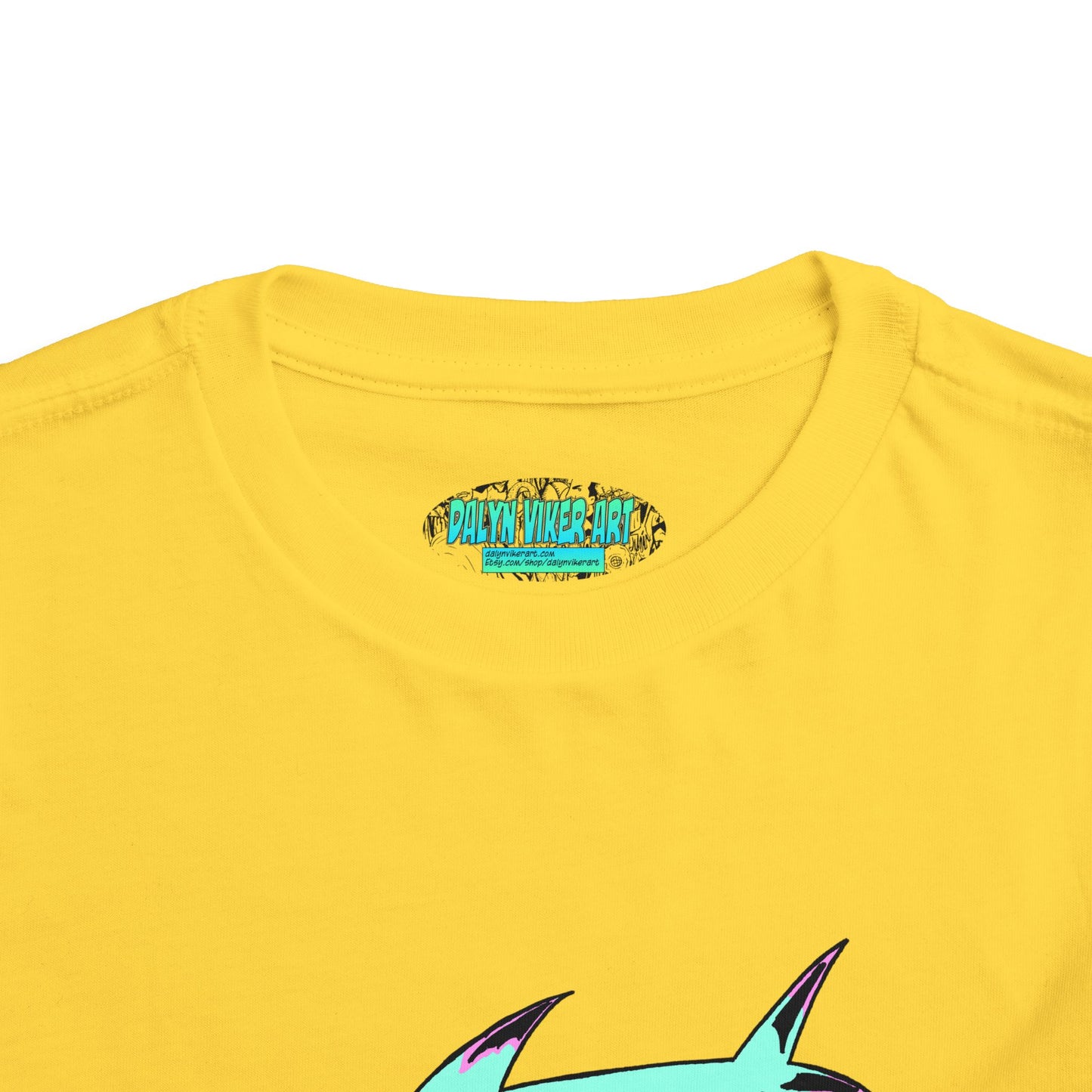 Toddler Tee — Cute Teal Shark Graphic Kids T‑Shirt