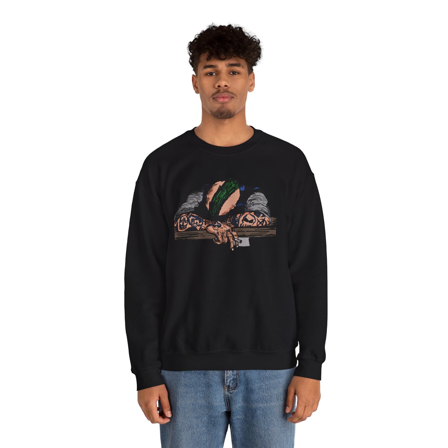 Punk and Done Artistic Unisex Crewneck Sweatshirt - Cozy Vibes