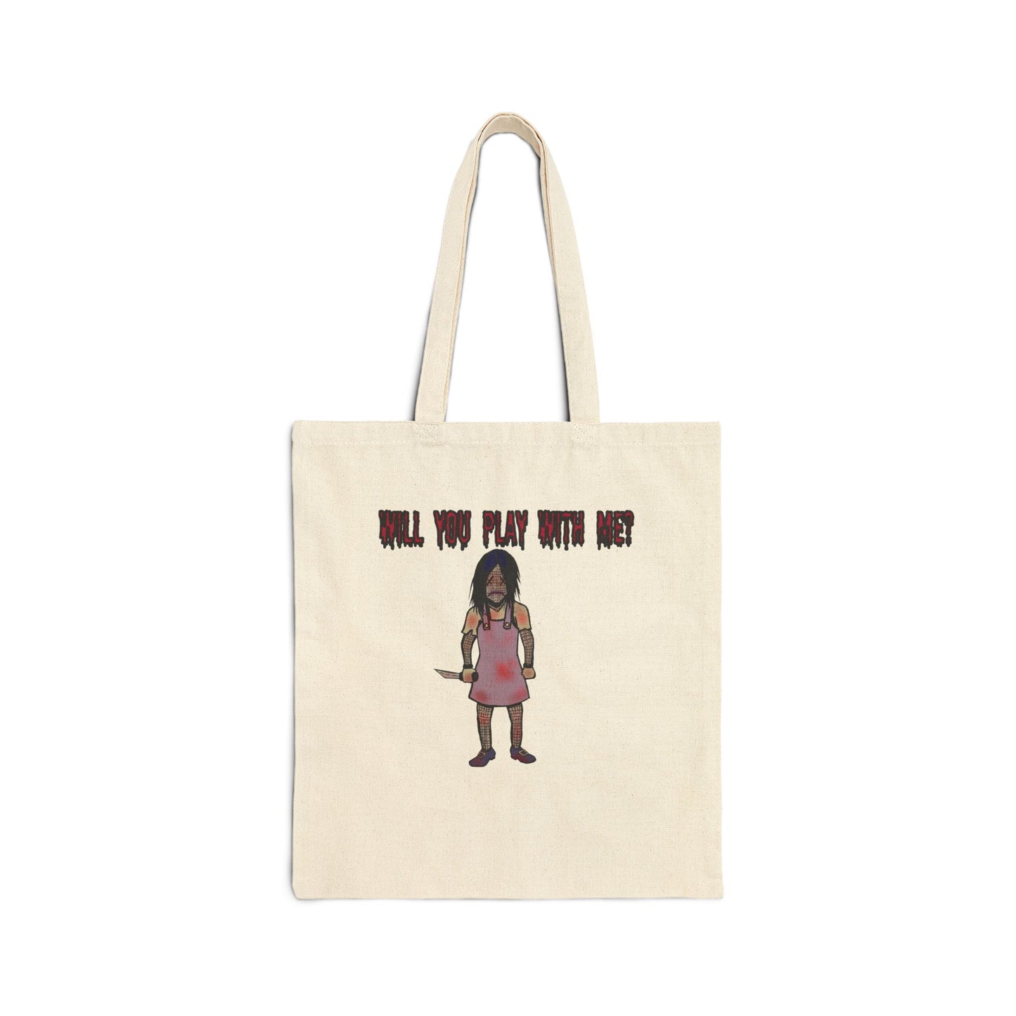 Will You Play With Me?  Cotton Canvas Tote Bag