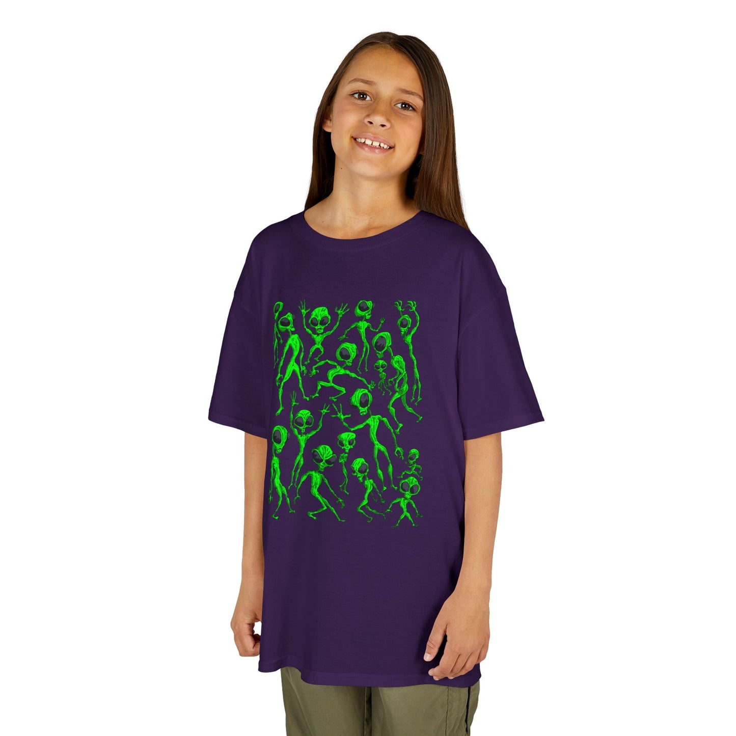 Kids Alien Dance Party T‑Shirt — Fun Green Alien Graphic Tee for Children