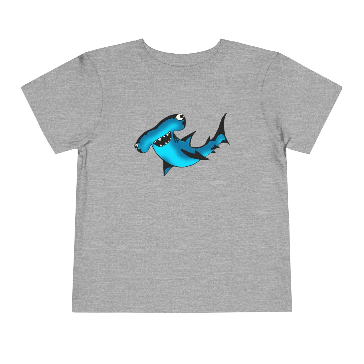 Toddler Shark Tee - Cute Blue Harley Hammerhead Graphic Kids Short Sleeve Shirt