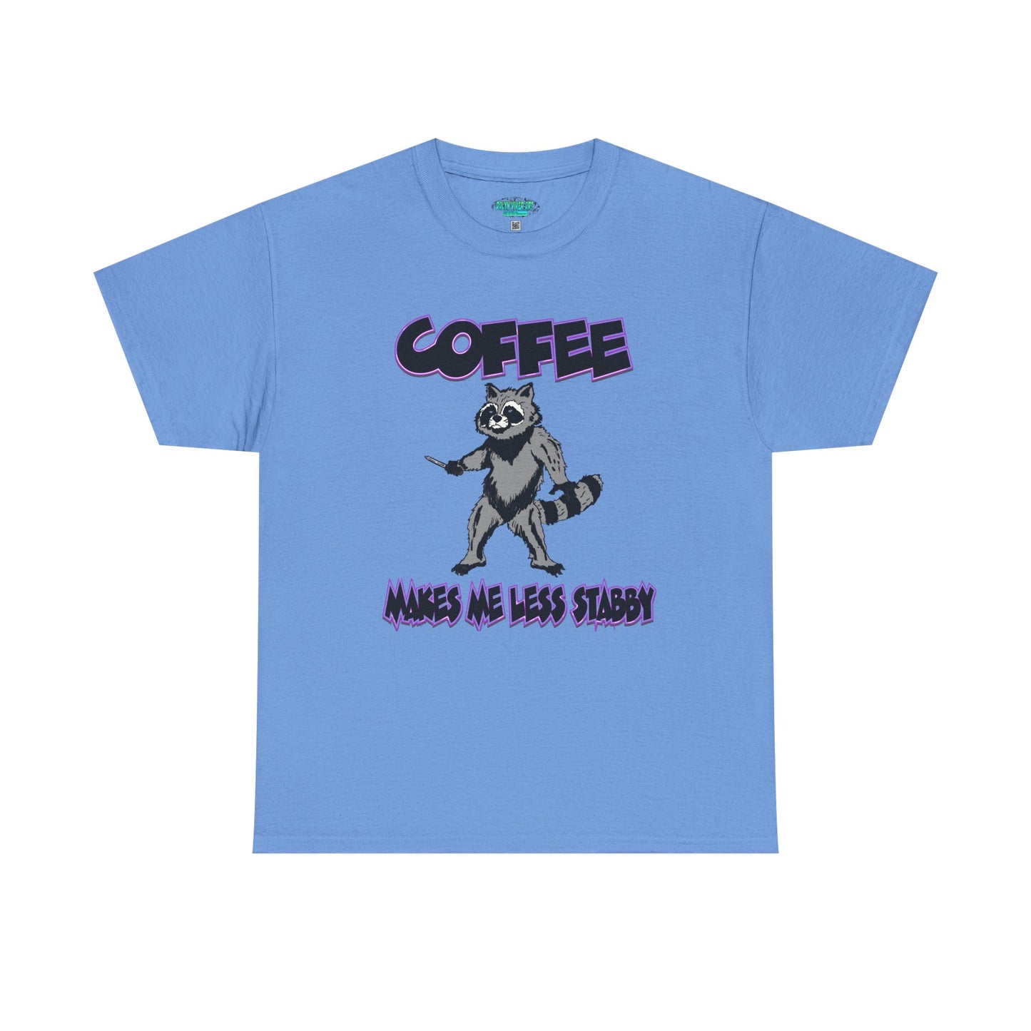 Funny Coffee Raccoon Unisex Heavy Cotton Tee