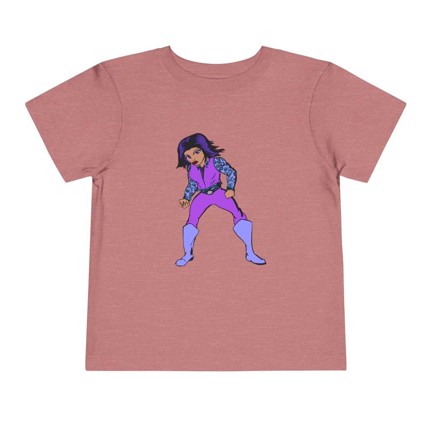 Toddler Tee — Purple Superstar Heroine Graphic Shirt