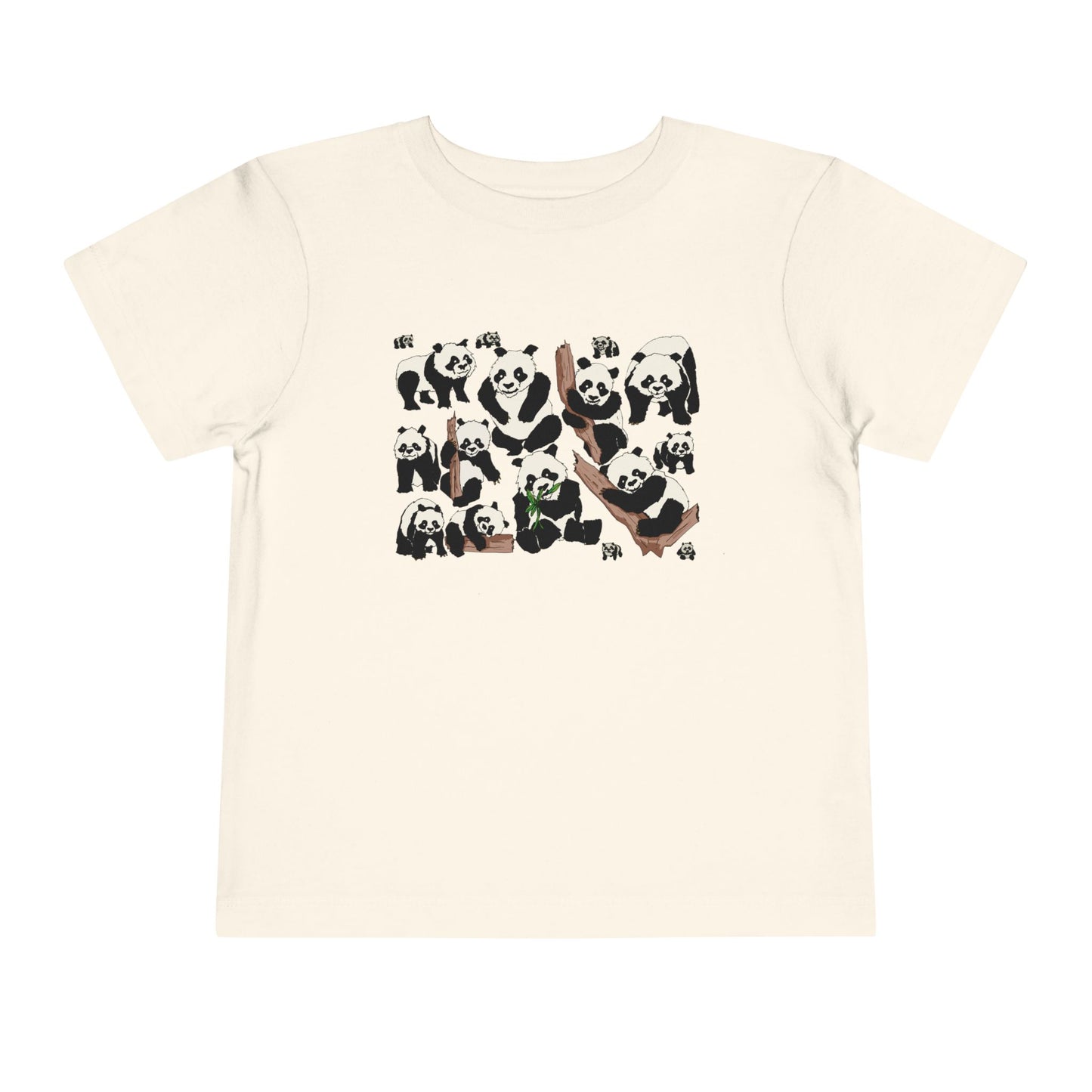 Panda Faces Toddler Tee — Cute Cartoon Panda Print