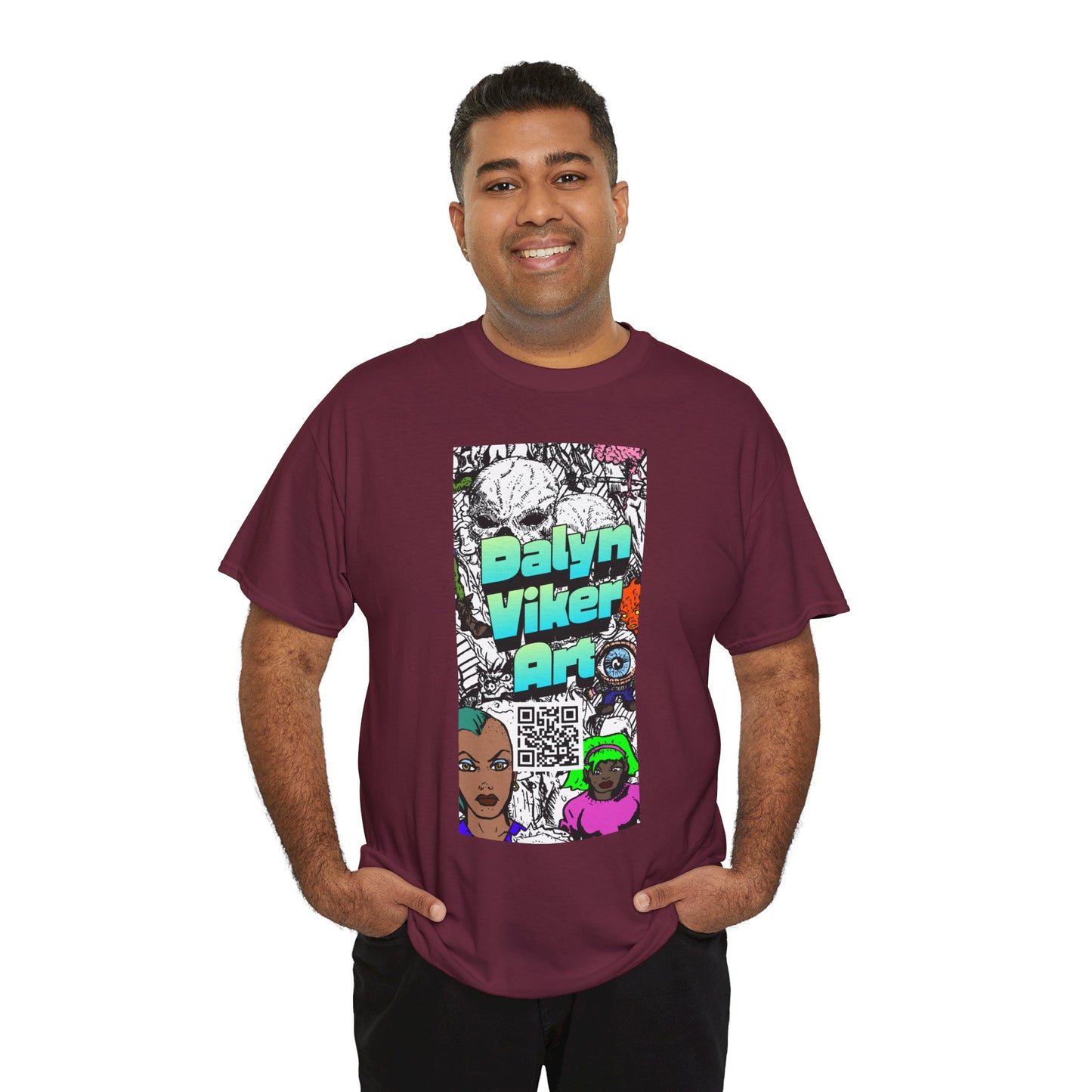 Graphic Art T-Shirt — "Dalyn Viker Art" Vertical Collage Tee