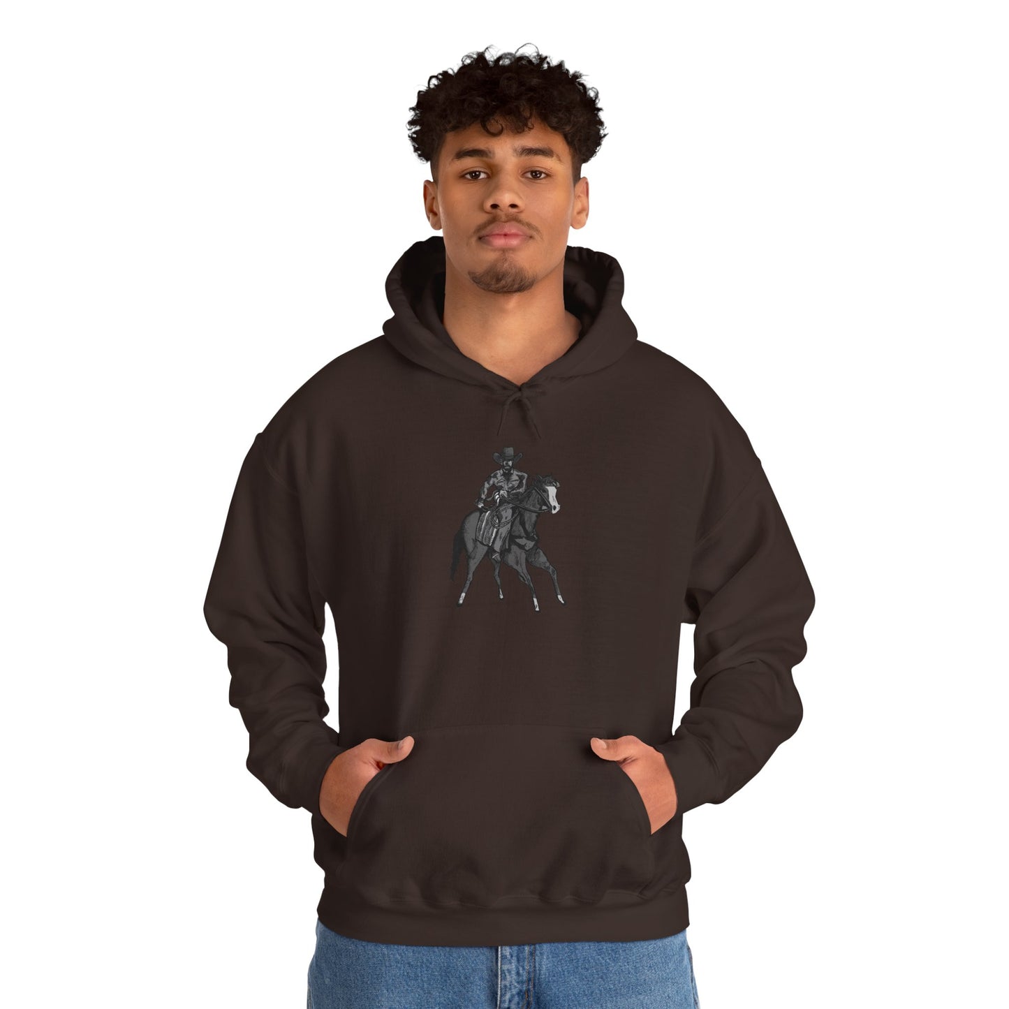 Horseback Rider Silhouette Hoodie – Western Equestrian Graphic Sweatshirt