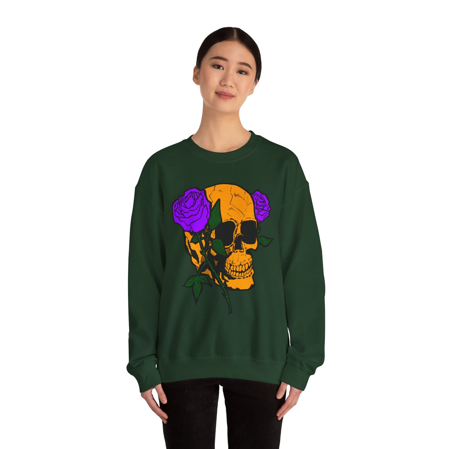 Skull & Roses Sweatshirt - Unisex Heavy Blend™ Crewneck