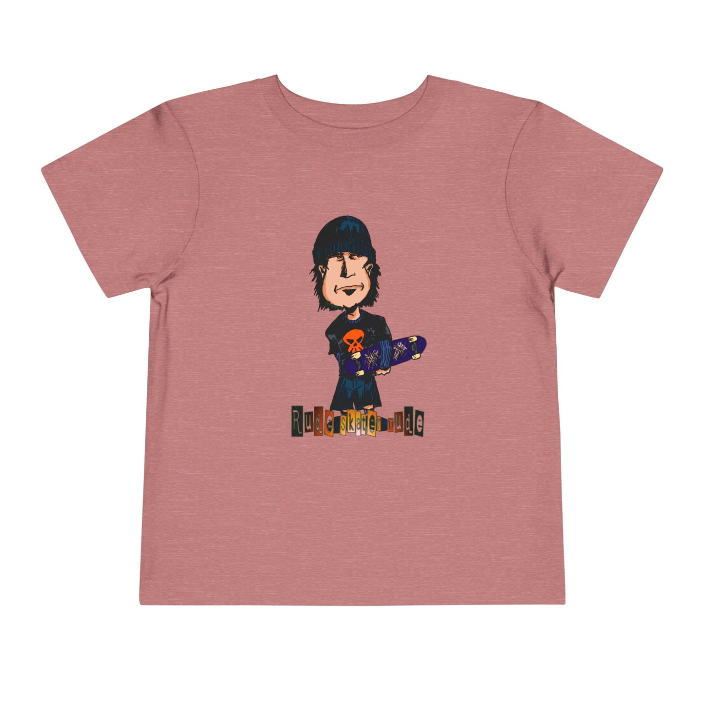 Toddler Tee — Cute Rude Skater Dude Kid Skateboard Graphic Shirt