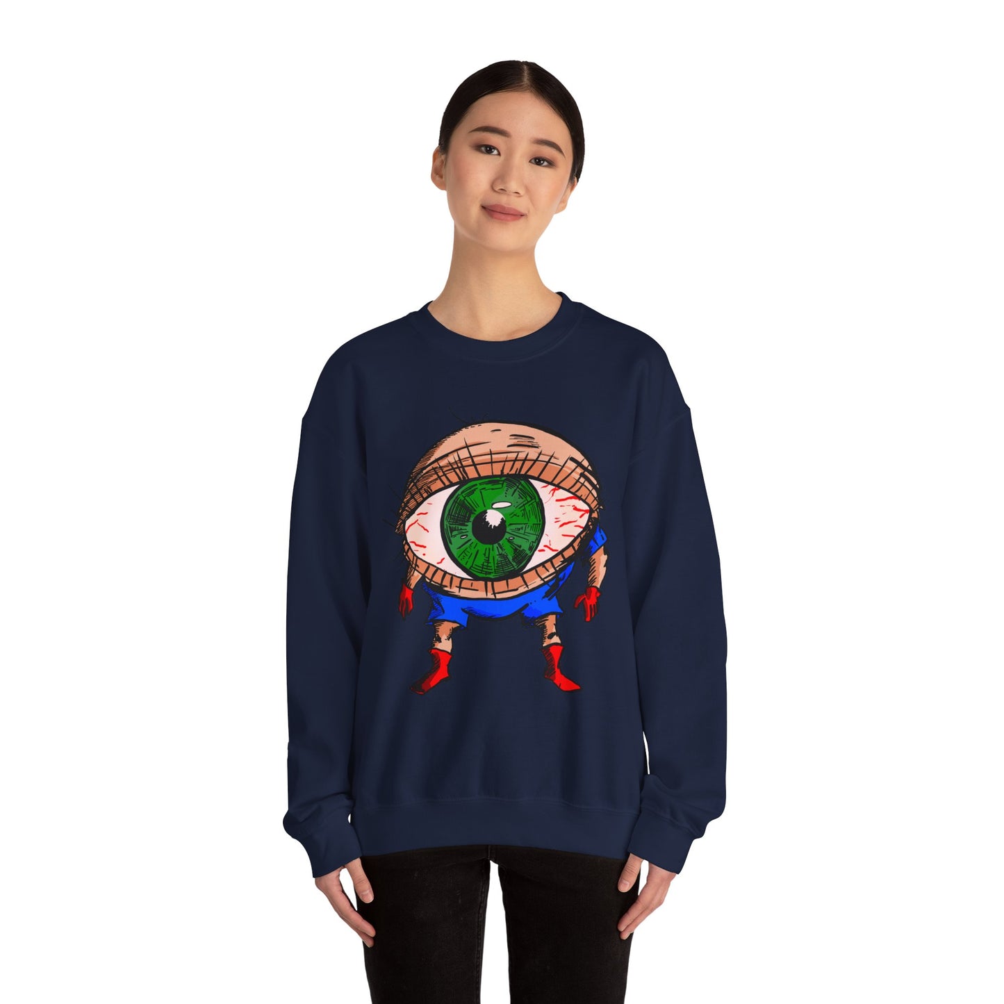 Terrif-EYE-ing Unique Cartoon Eye Sweatshirt - Unisex Heavy Blend™