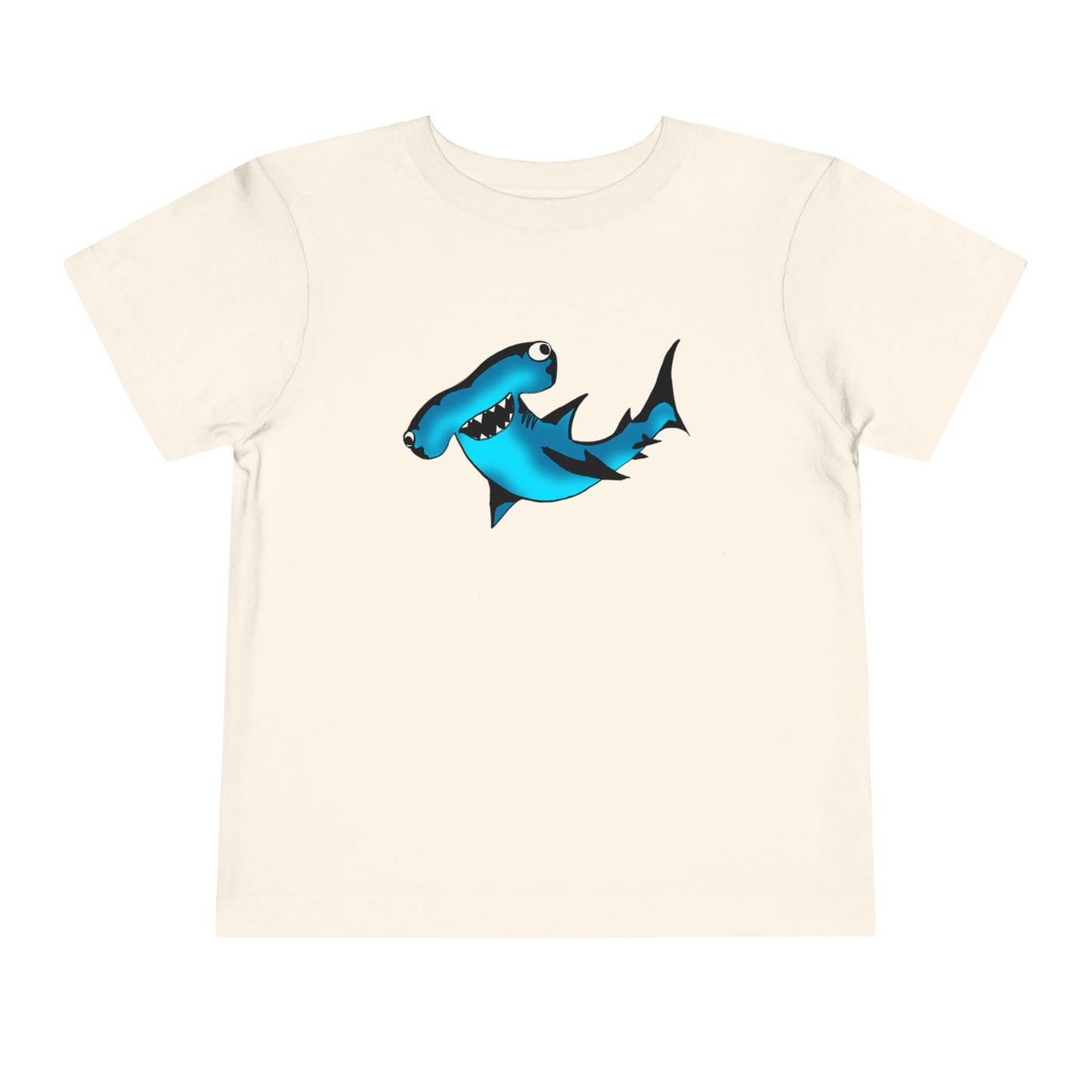 Toddler Shark Tee - Cute Blue Harley Hammerhead Graphic Kids Short Sleeve Shirt