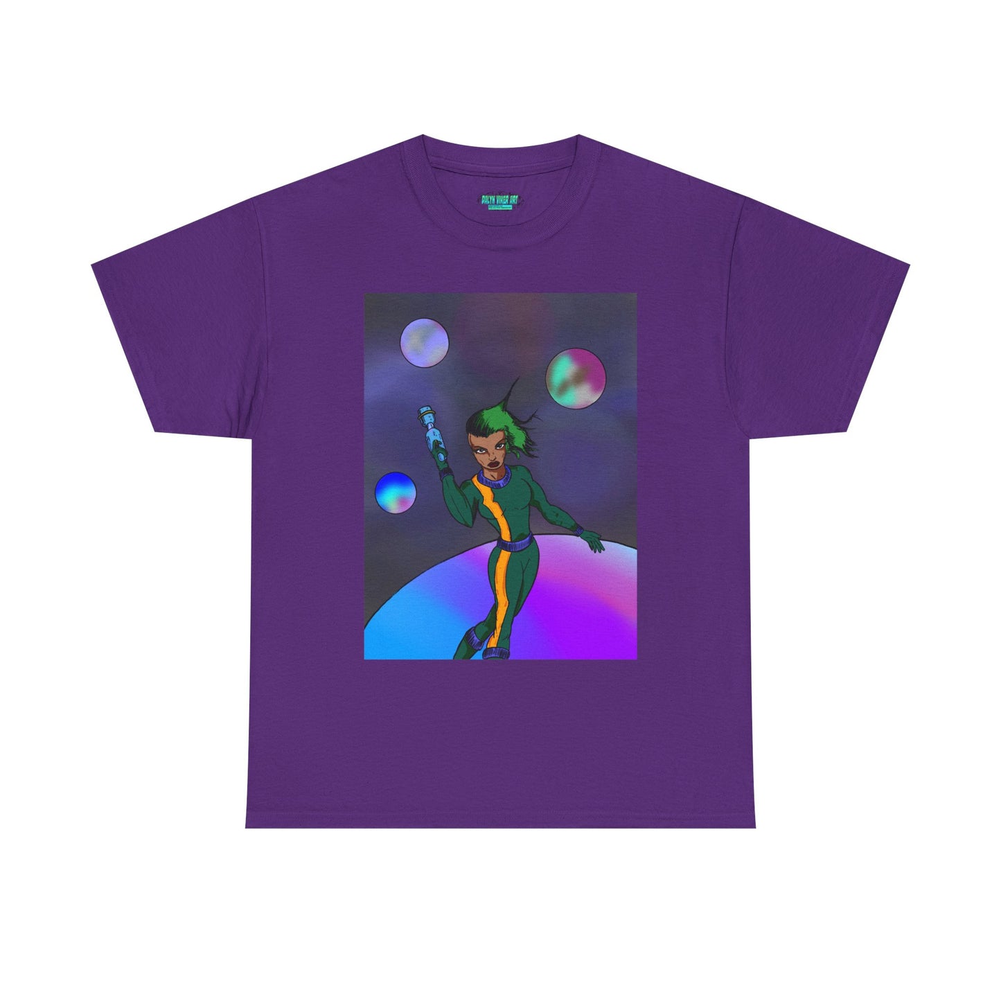 Cosmic Hero Vibe Tee - Unisex Heavy Cotton Tee, Space Art Shirt, Retro Sci-Fi T-Shirt, Gift for Space Lovers, Unique Graphic Tee