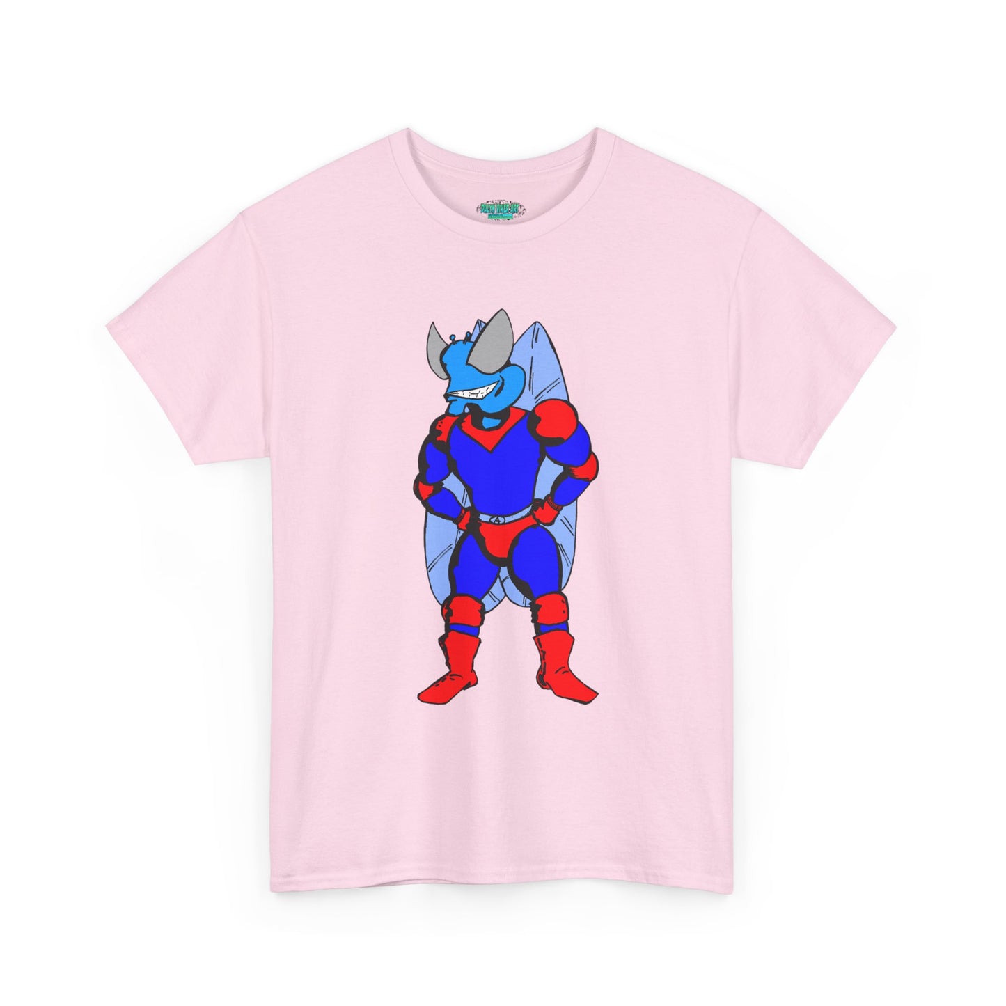 Astro-Fly Hero Graphic Tee - Blue & Red Superhero T-Shirt