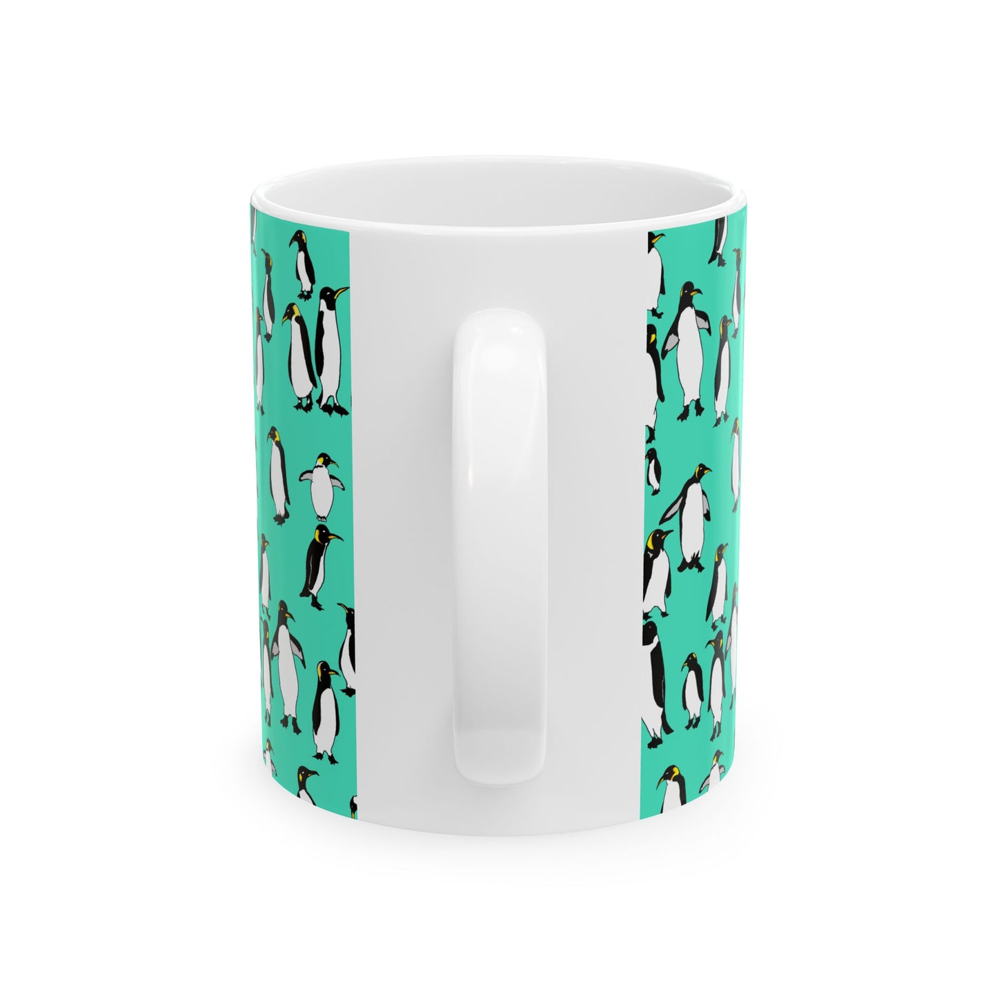 Rookery of Penguins Pattern Ceramic Mug - Fun Coffee Cup, Gift for Animal Lovers, Cute Kitchen Decor, Birthday Present, Penguin Mug