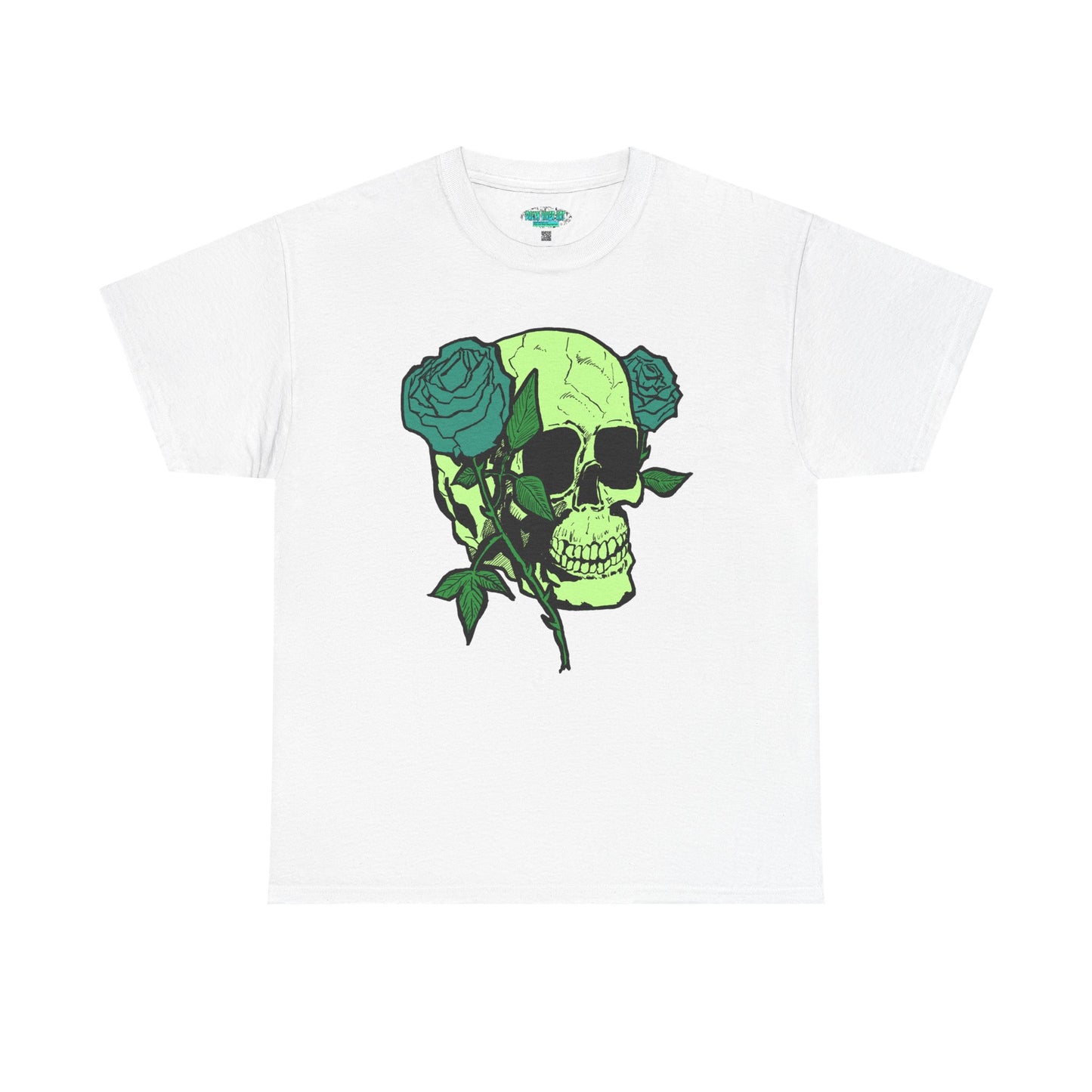 Skull & Rose Graphic Tee - Unisex Heavy Cotton Shirt