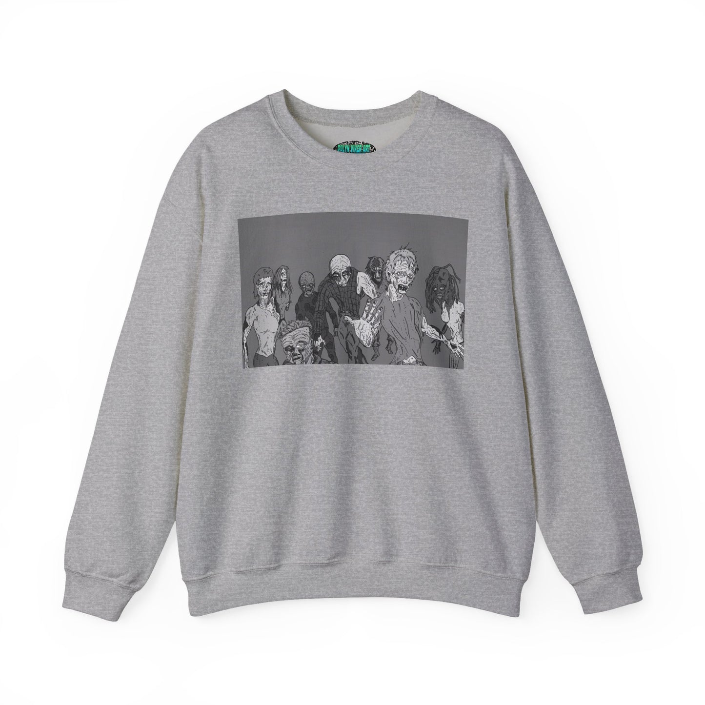 Vintage Zombie Horror Crewneck Sweatshirt - Unisex Heavy Blend™