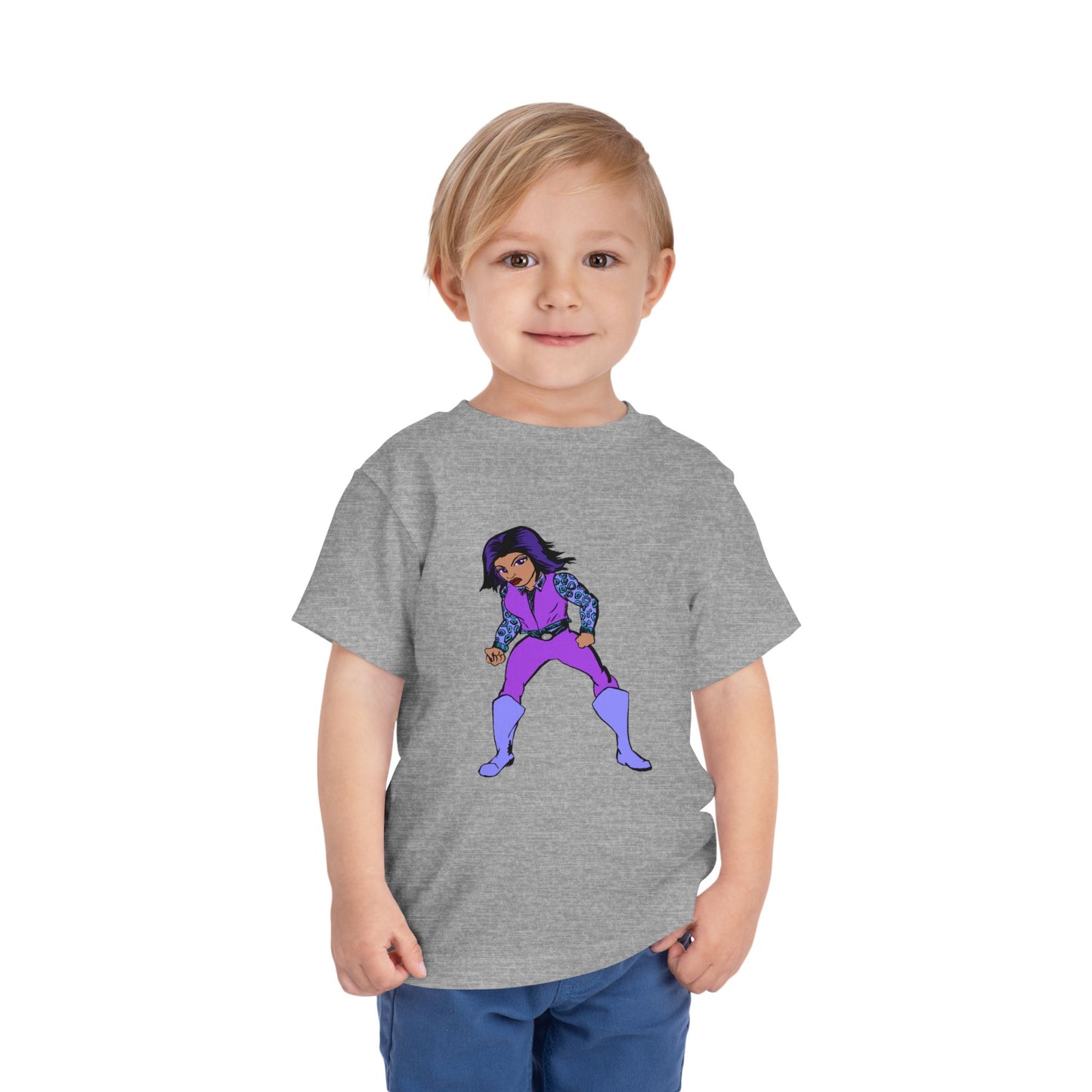 Toddler Tee — Purple Superstar Heroine Graphic Shirt
