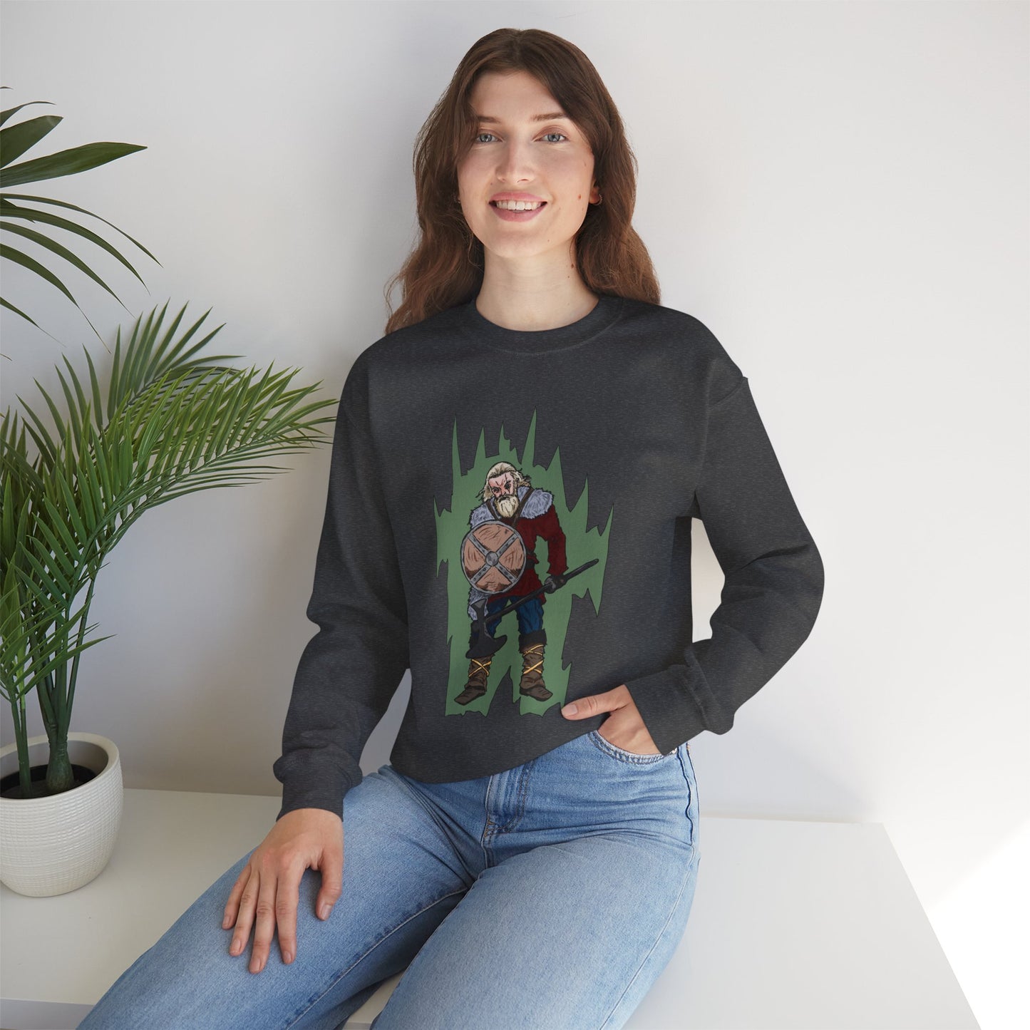 Viking Warrior Sweatshirt - Unisex Heavy Blend Crewneck