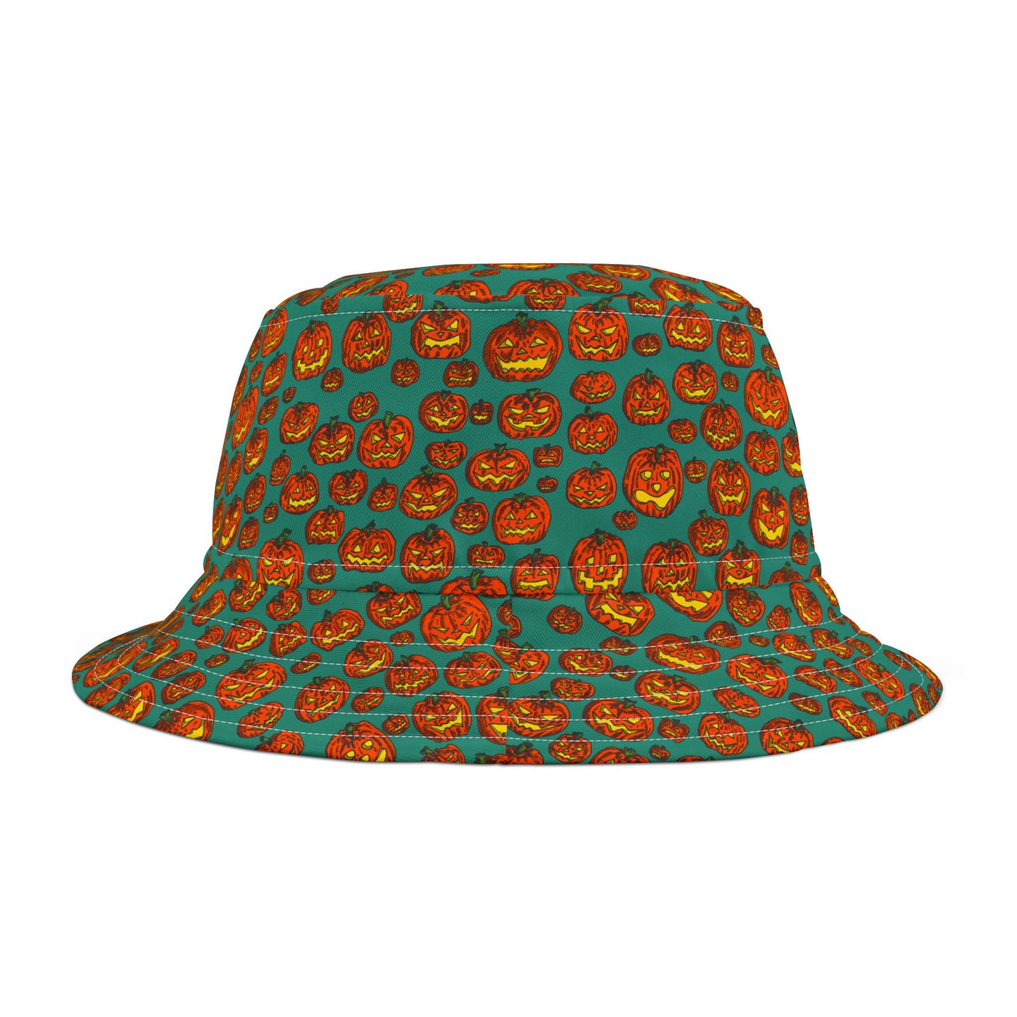 Halloween Pumpkin Bucket Hat, Cute Fall Hat, AOP Bucket Hat, Festival Gear, Trick or Treat Accessory