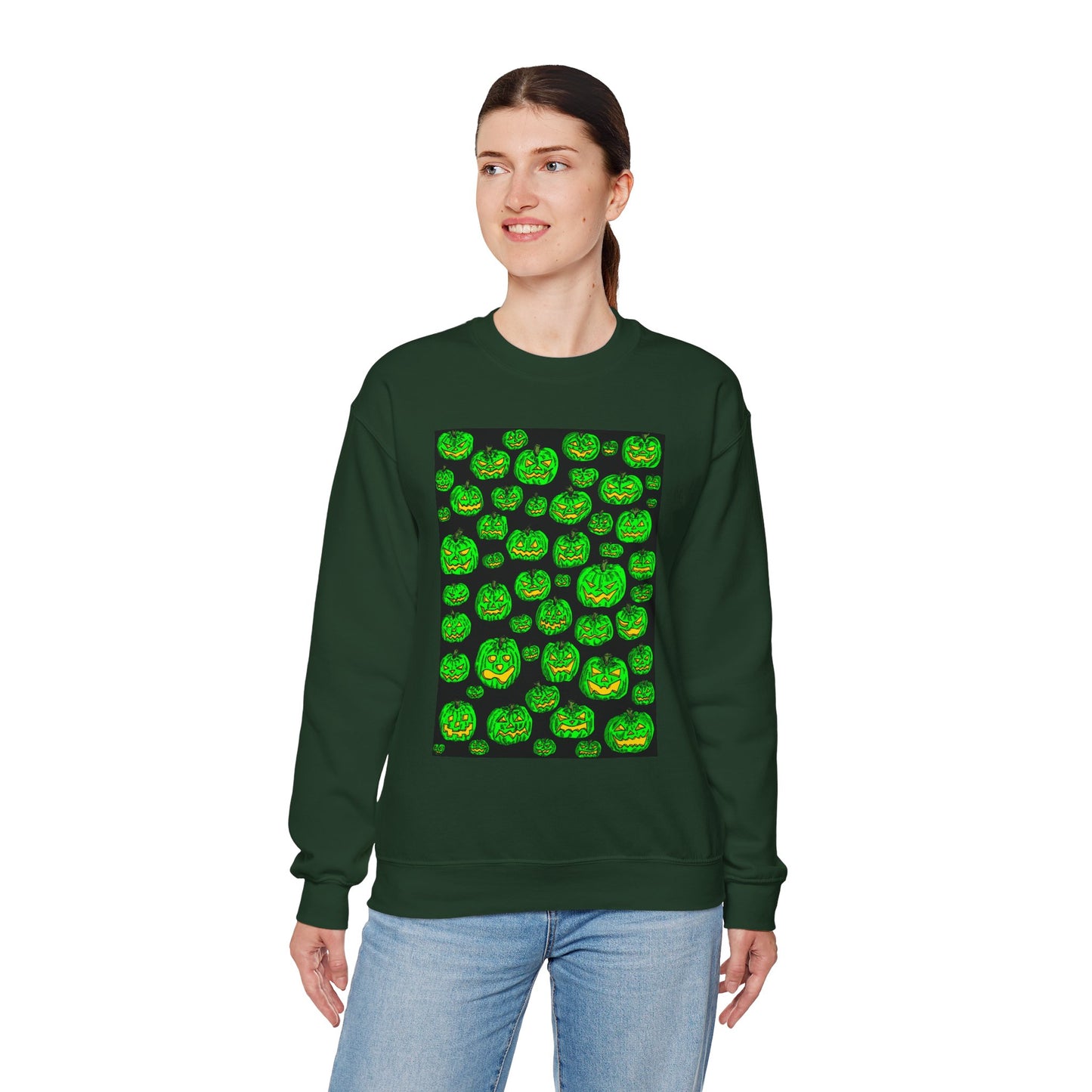 Halloween Pumpkin Crewneck Sweatshirt
