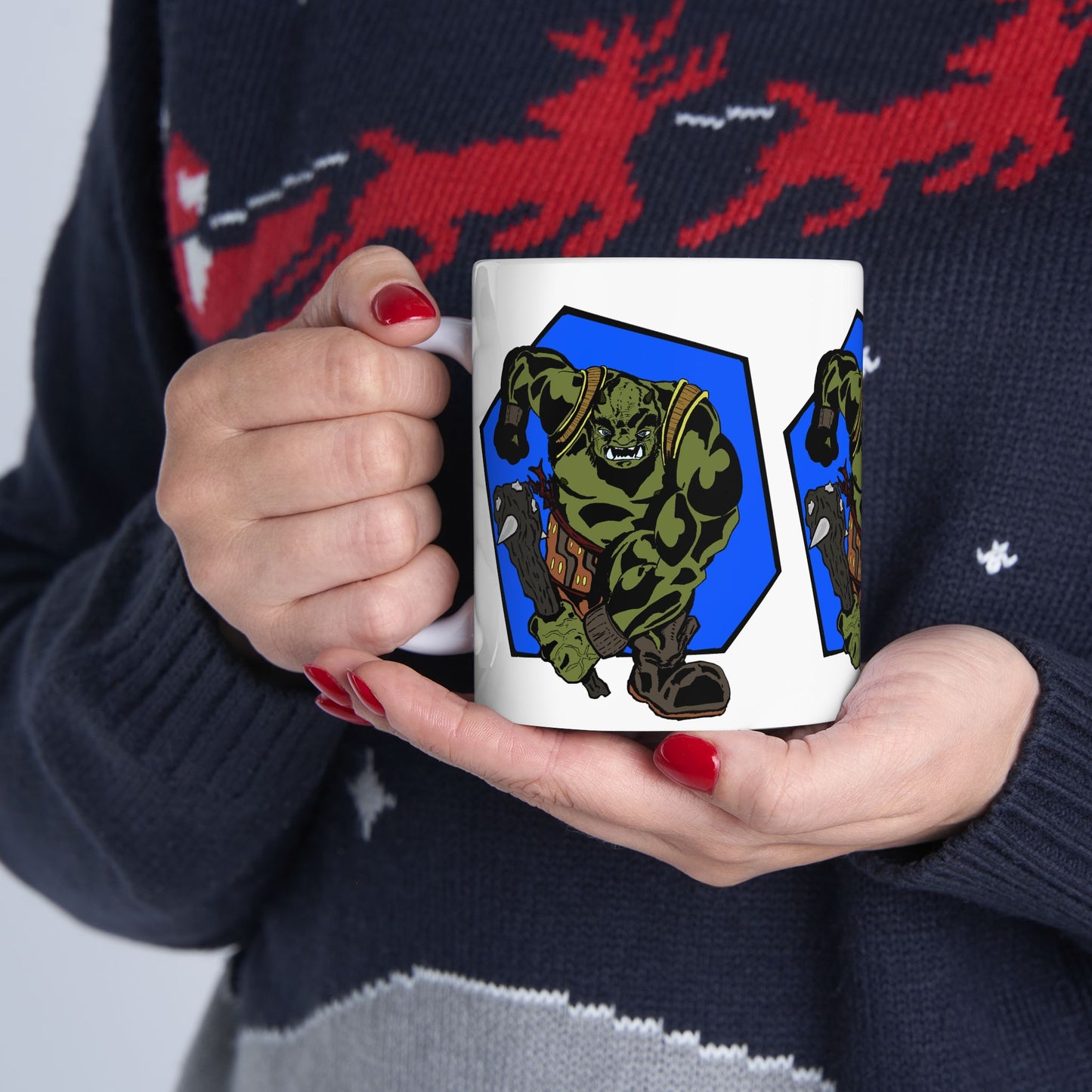 Running Ogre Ceramic Mug, (11oz)