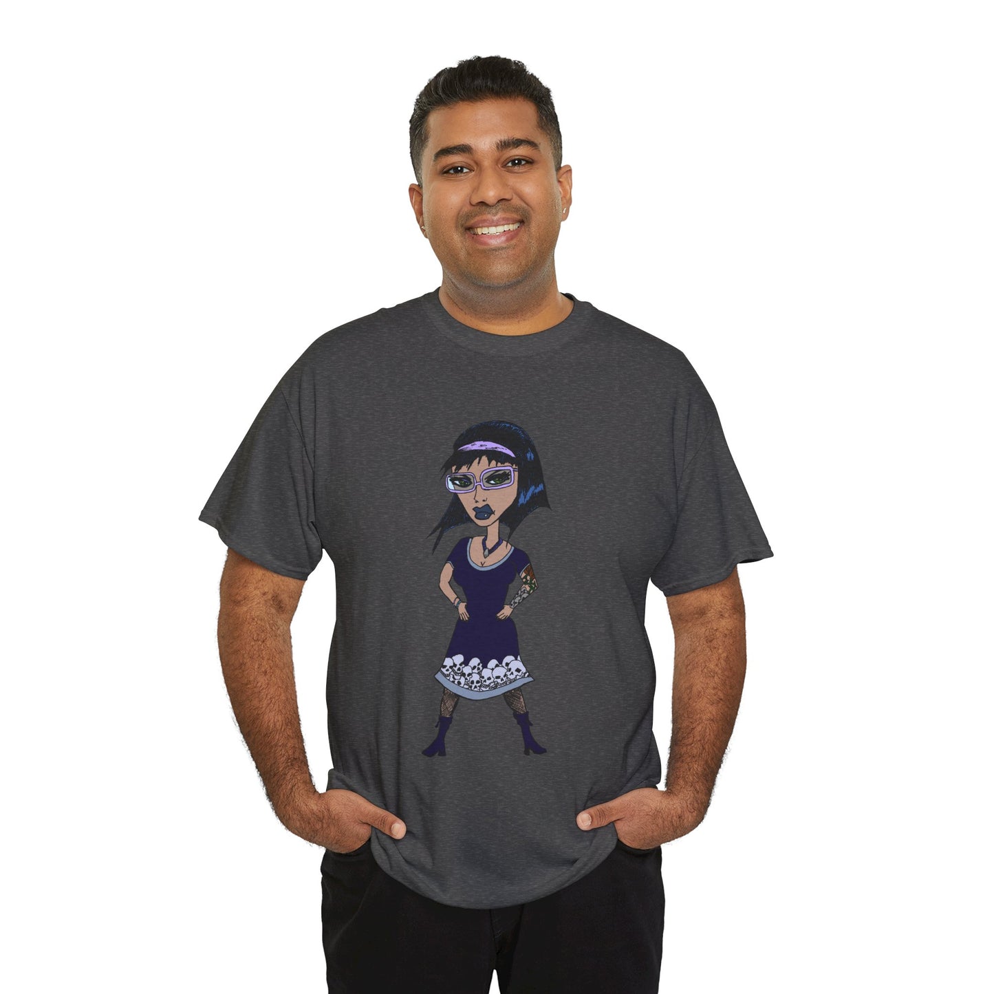Gothic Doll T-Shirt — Retro Vampire Girl Graphic Tee