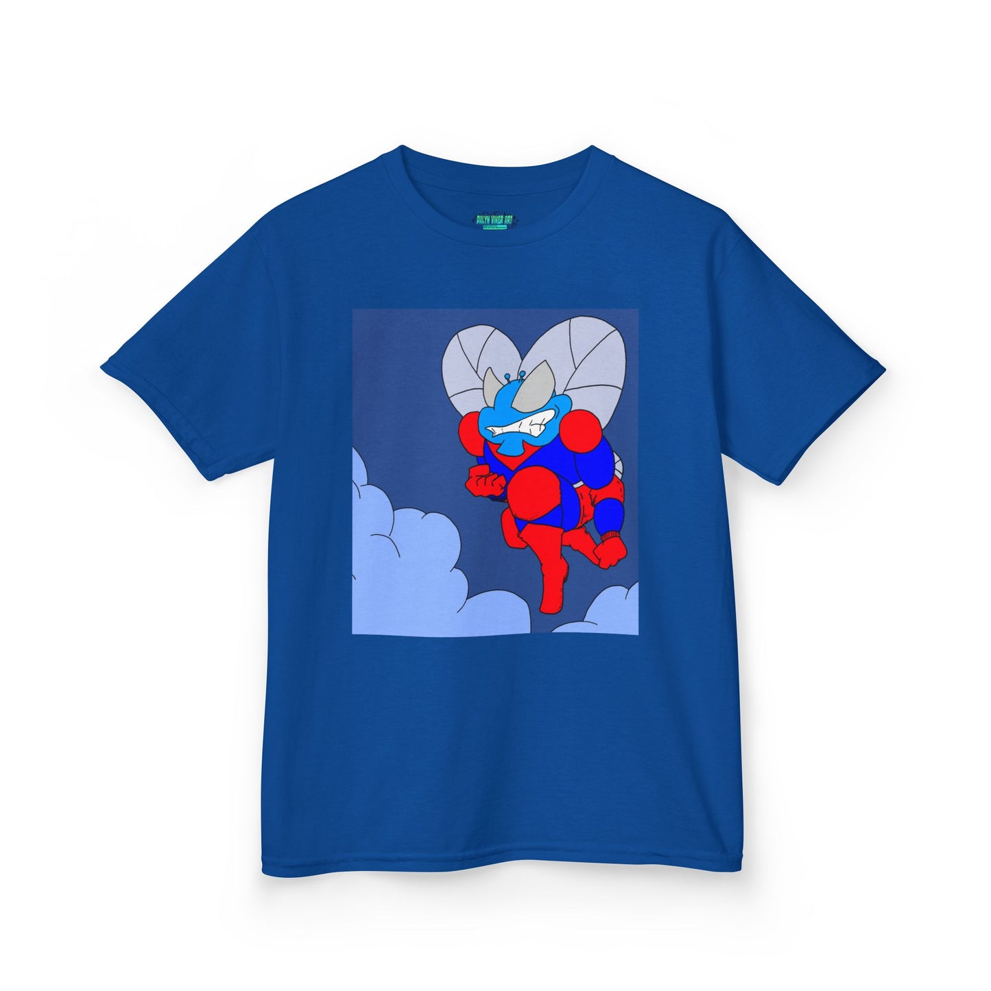 The Astounding Astro-Fly - Up in the Clouds - Kids Superhero Graphic Tee - Fun Cartoon Design for Playful Days