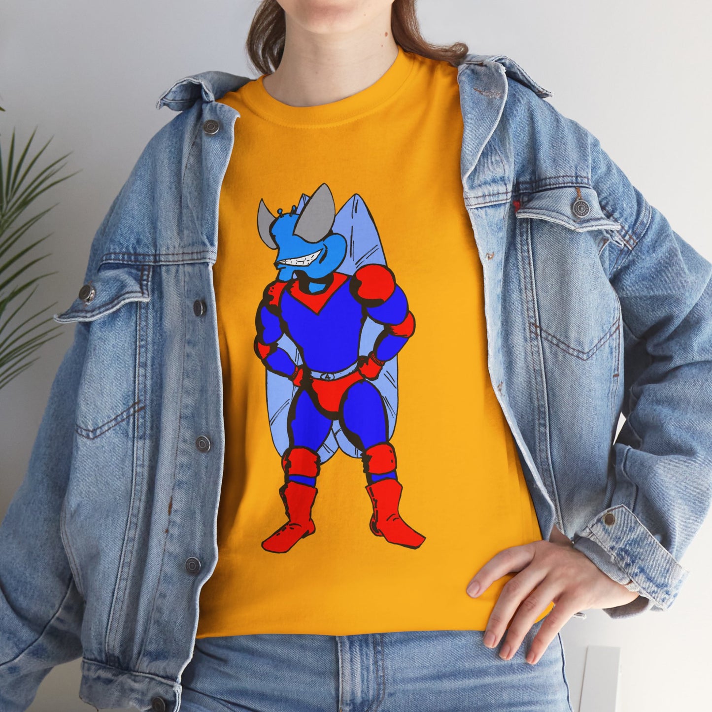 Astro-Fly Hero Graphic Tee - Blue & Red Superhero T-Shirt