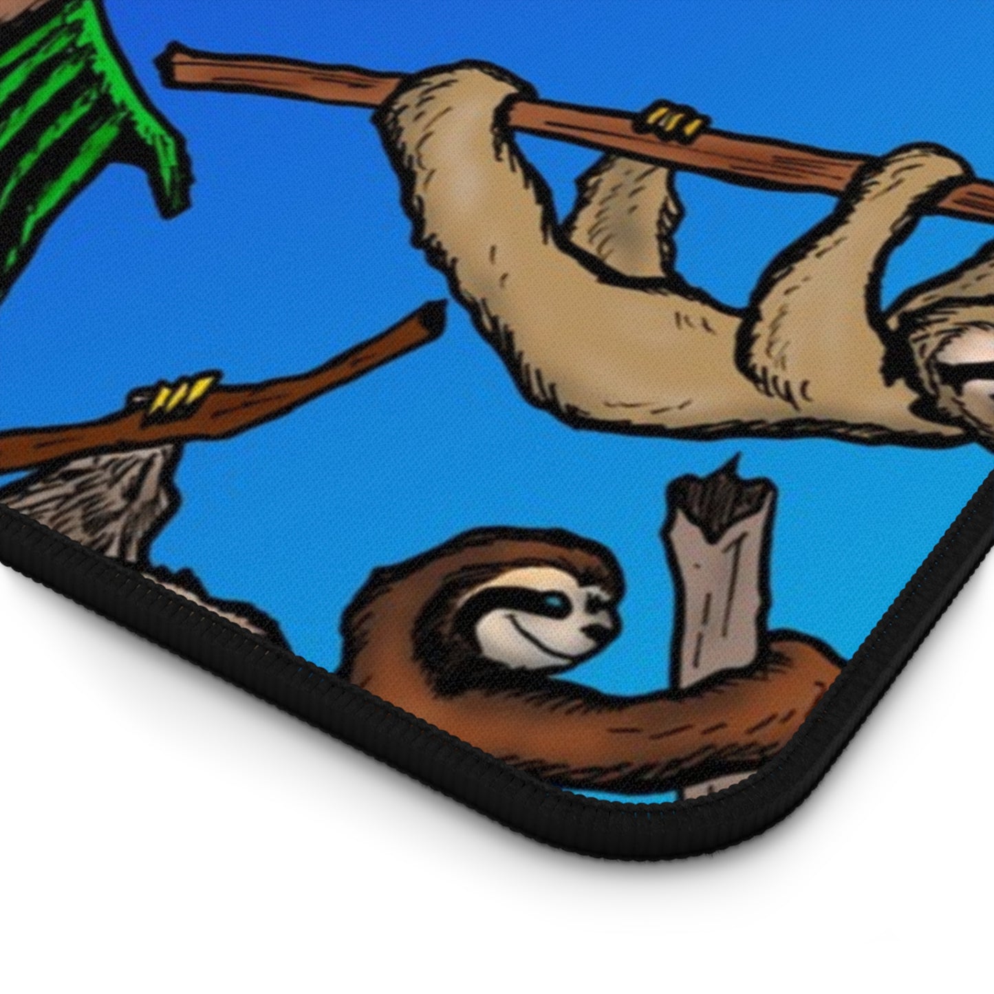 Cute Sloth Gradient Desk Mat — Colorful Animal Mouse Pad for Home Office